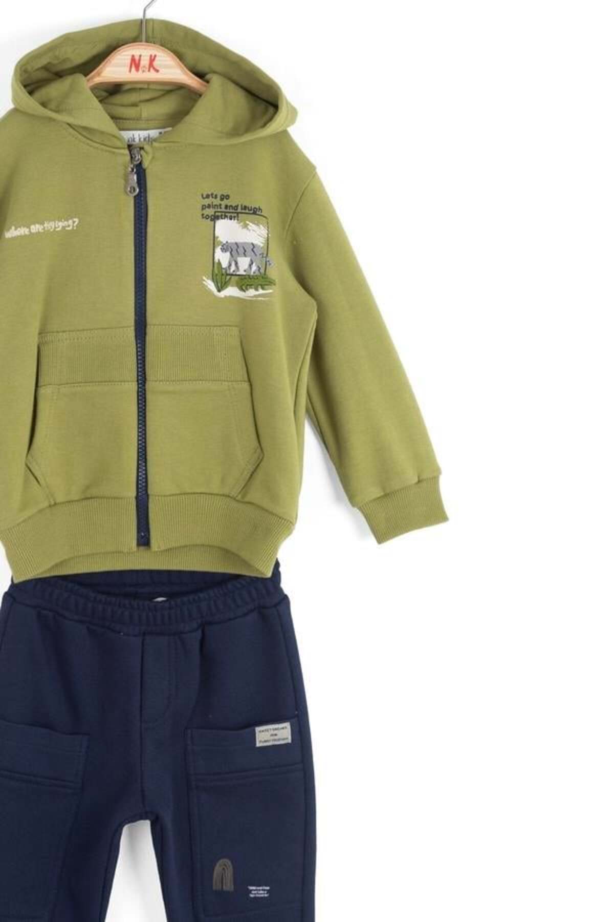 NK Erkek Bebek Paint Eşofman Takım 1-4 Yaş Yeşil fotoğrafı 3 (önizleme)
