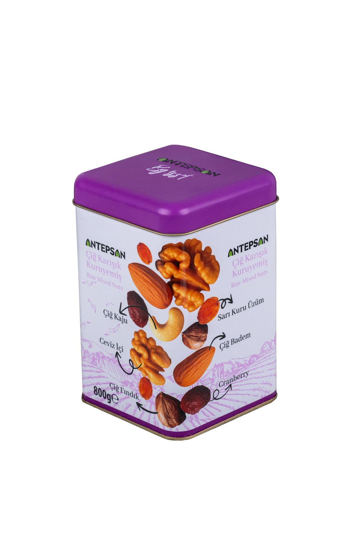 Antepsan Teneke Çiğ Karışık Kuruyemiş 800 G