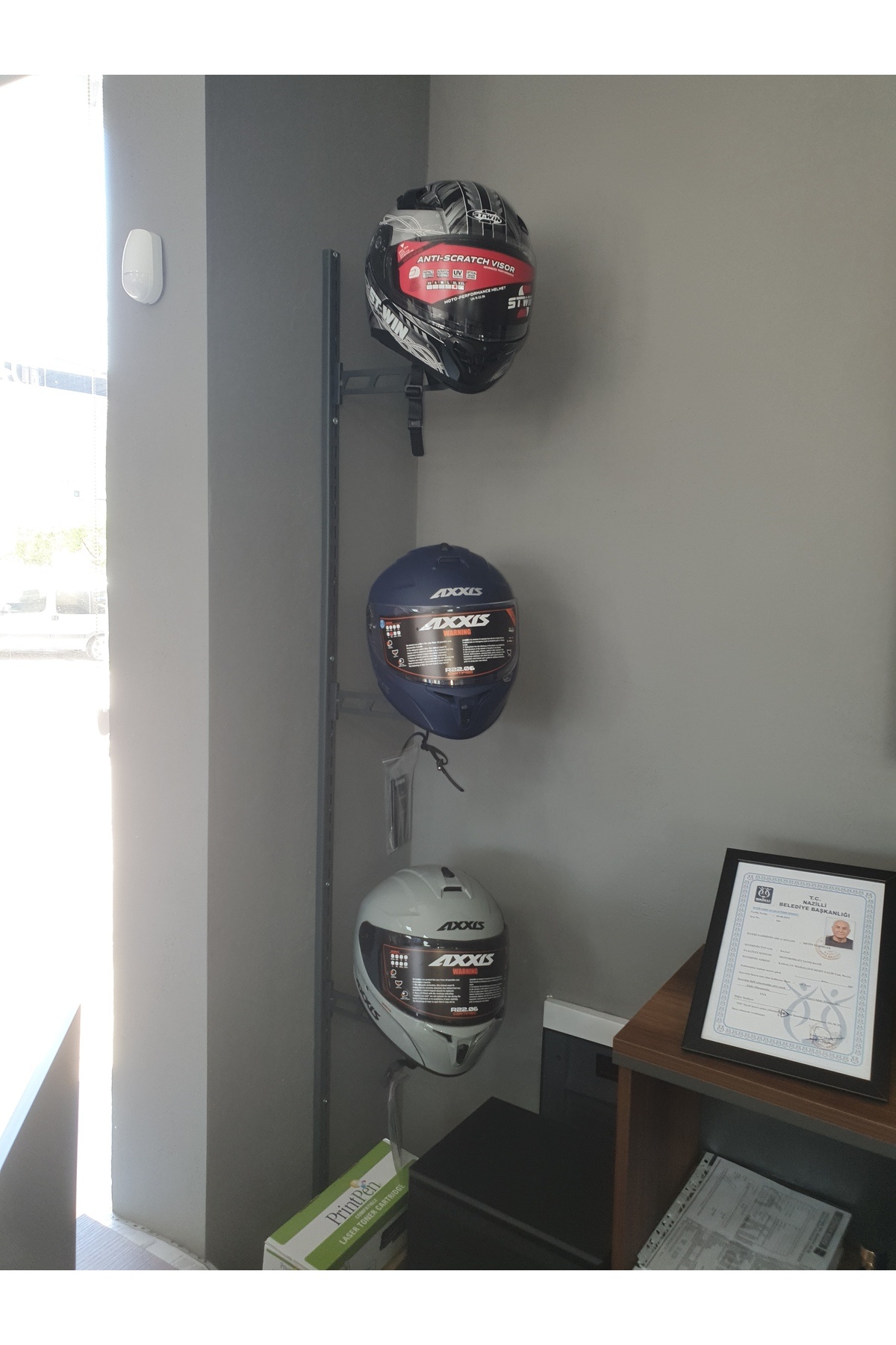 ASAFF KASK ASMA ASKISI APARATI METAL KONİK DİKMEYE UYUMLU ve HER KASK BEDENİNE UYUMLUDUR