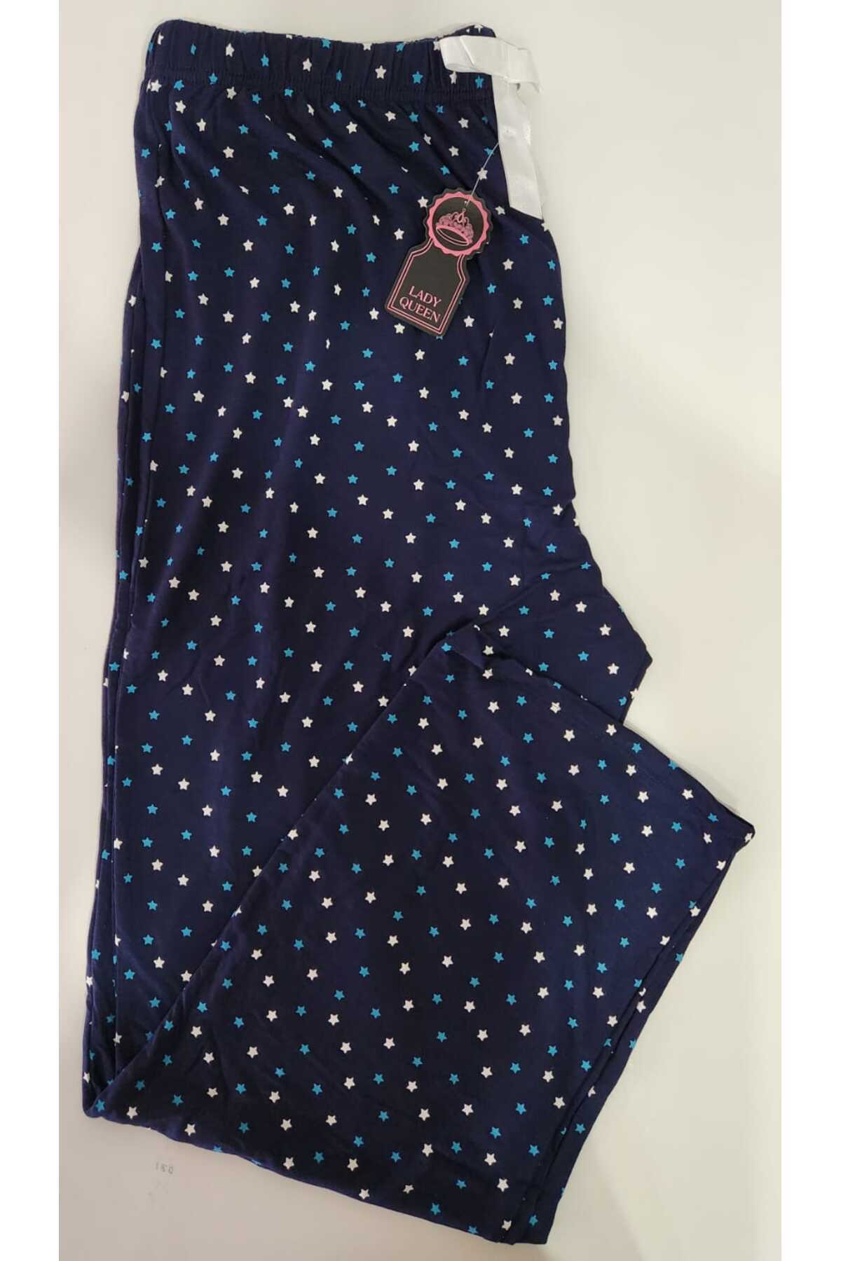 Lady Queen Ring Viskon Battal Beden Pijama Altı 6020