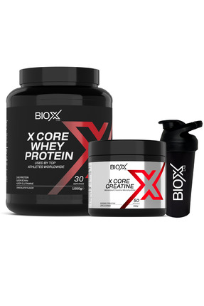 Bioxlab WHEY PROTEİN Çikolata Protein Tozu 30 Servis 1050 gr + KREATİN 50 Ser...