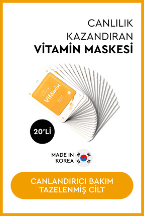 Mjcare On Vitamin Mask - Vitaminli Yüz Maskesi 20'li