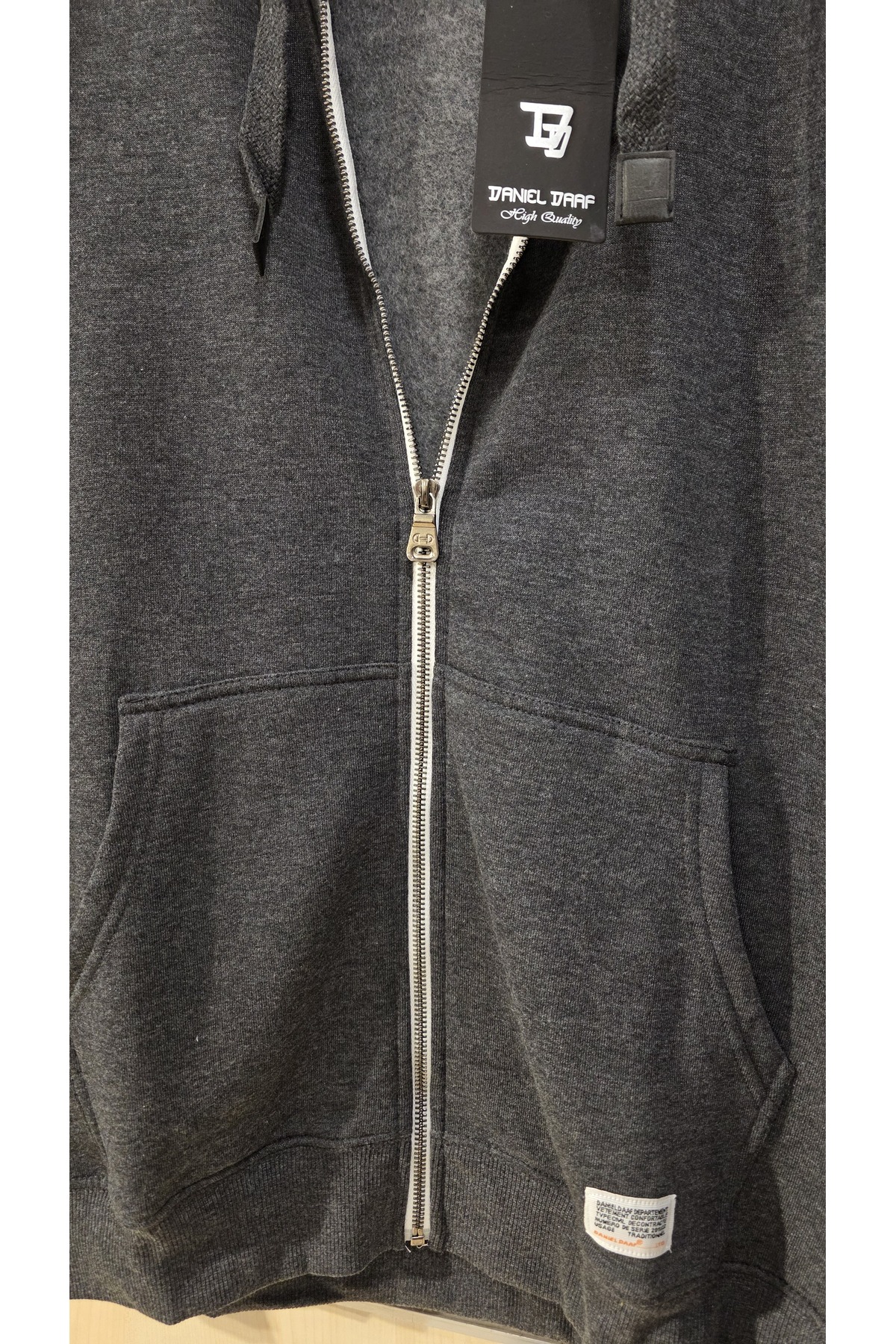 trendbysena Fermuarlı Kapüşonlu Unisex Büyük Beden Sweatshirt görsel 3