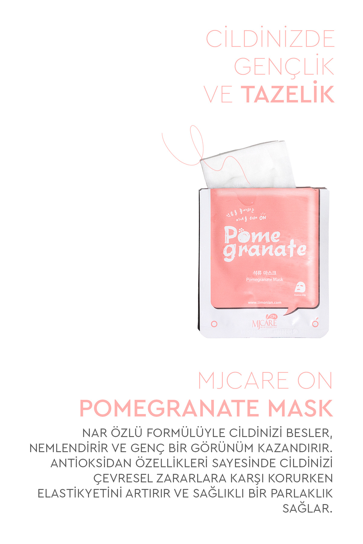On Pome Granate Mask - On Nar Özlü Yüz Maskesi 20'li — 1518941 — تصویر 5 از 6
