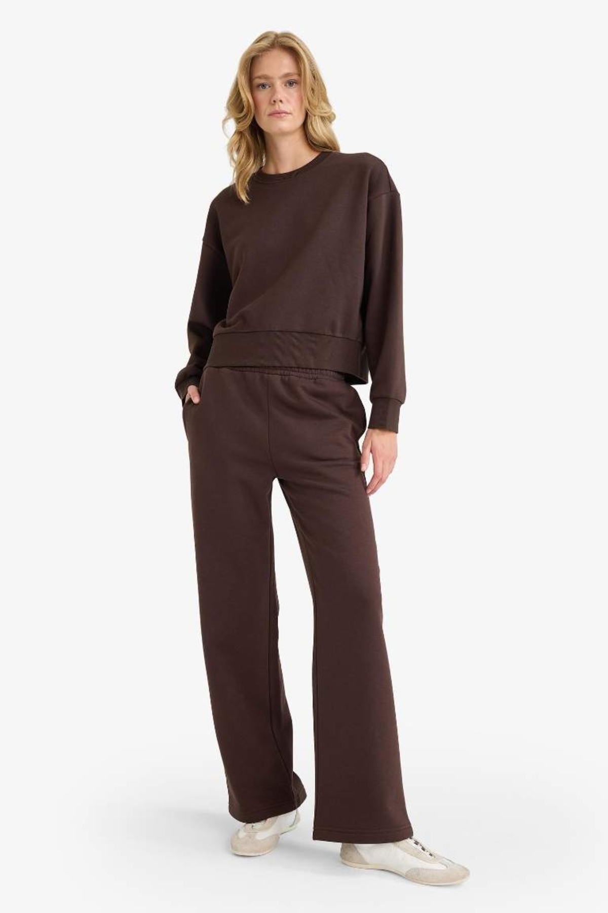 DeFacto Boxy Fit Kalın Basıc Sweatshirt B8568AX25AU görsel 2
