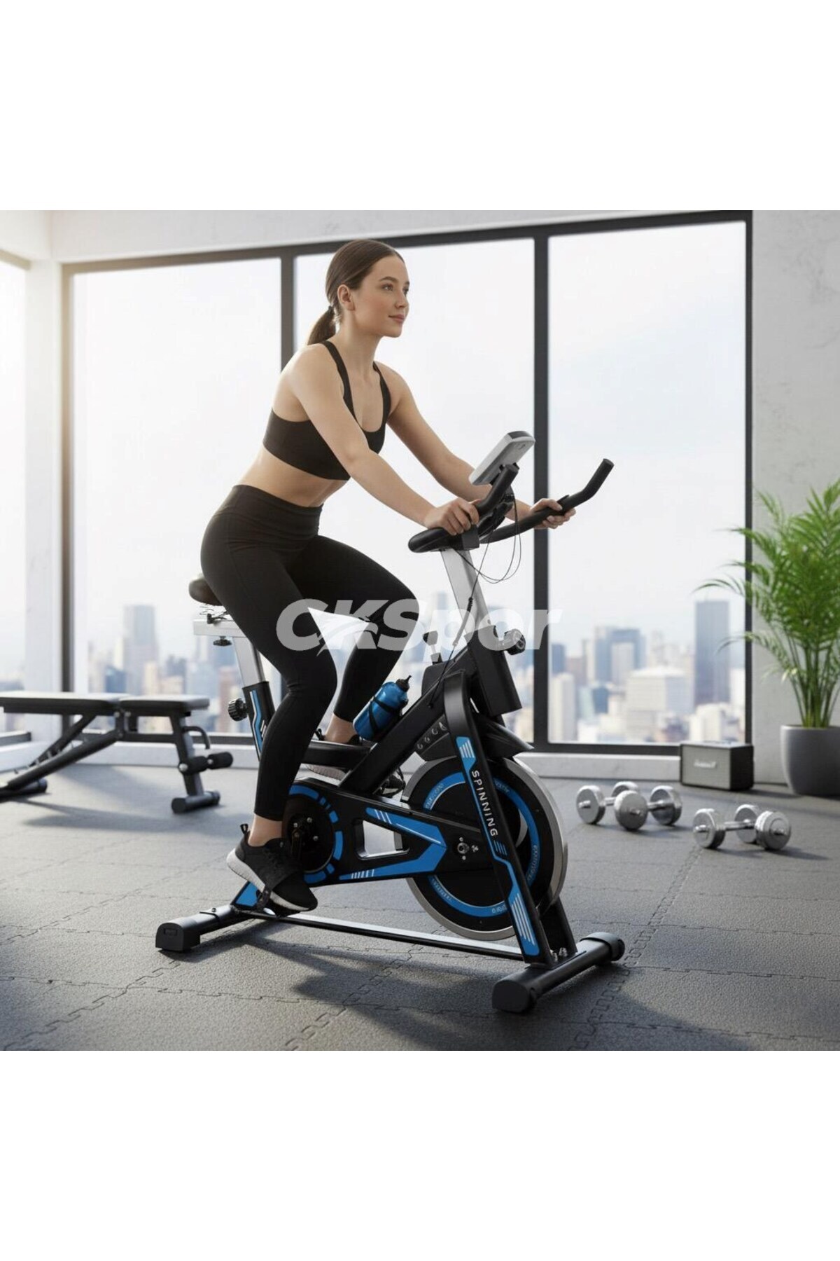 CKSpor Spinning Bike Dikey Kondisyon Bisikleti – Ayarlanabilir ve Sessiz Ev Tipi Egzersiz Aleti