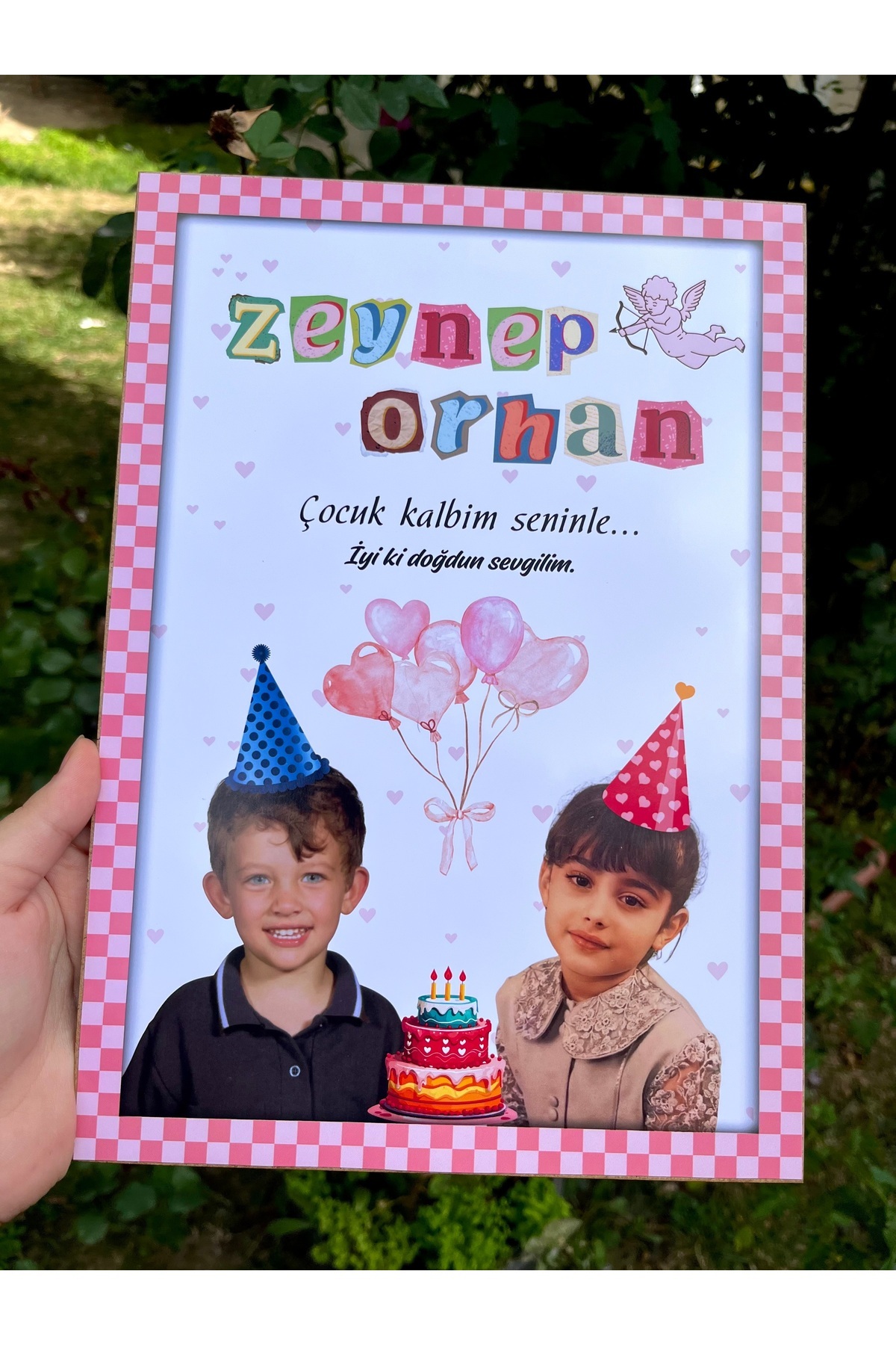 beststore Kişiye özel çocukluk fotoğrafı tablo, doğum günü hediyesi, Sevgiliye hediye, arkadaşa hediye