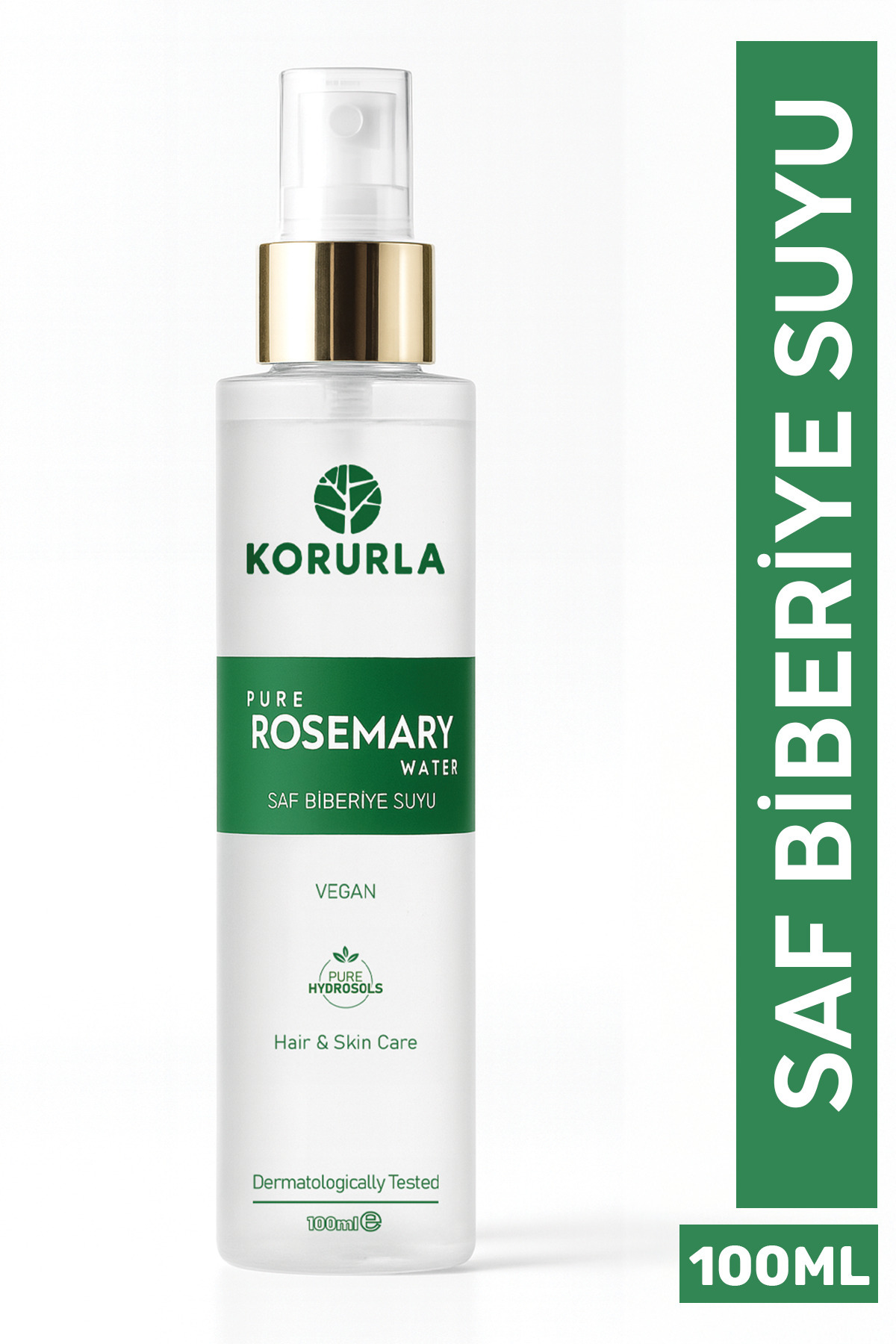 Korurla Saf Biberiye Suyu Dökülme Karşıtı ve Saç Uzamasını Destekleyici Saç Toniği %100 Doğal 100 ml