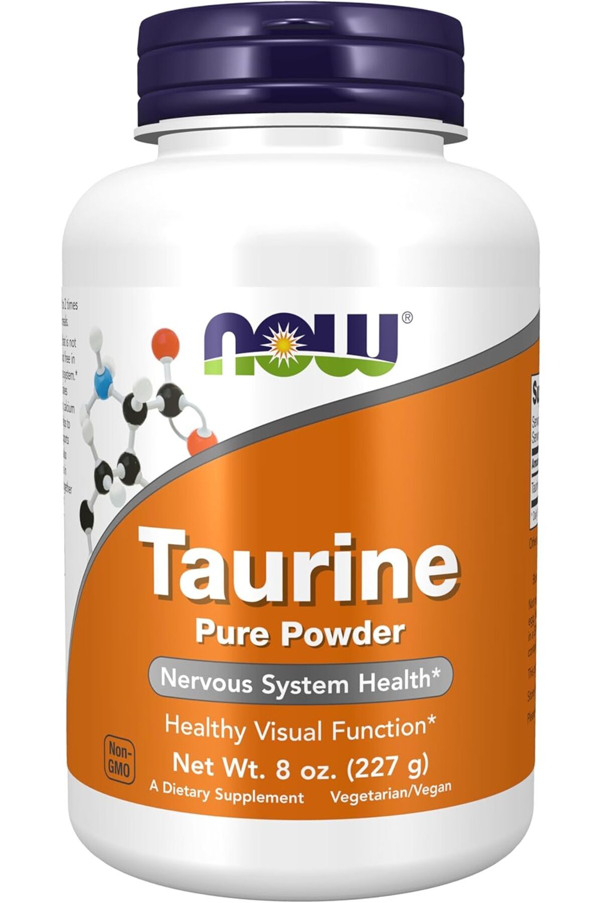Genel Markalar Foods Taurine Pure Powder Nervous System Health Amino Acid 1000 mg 227 Gram