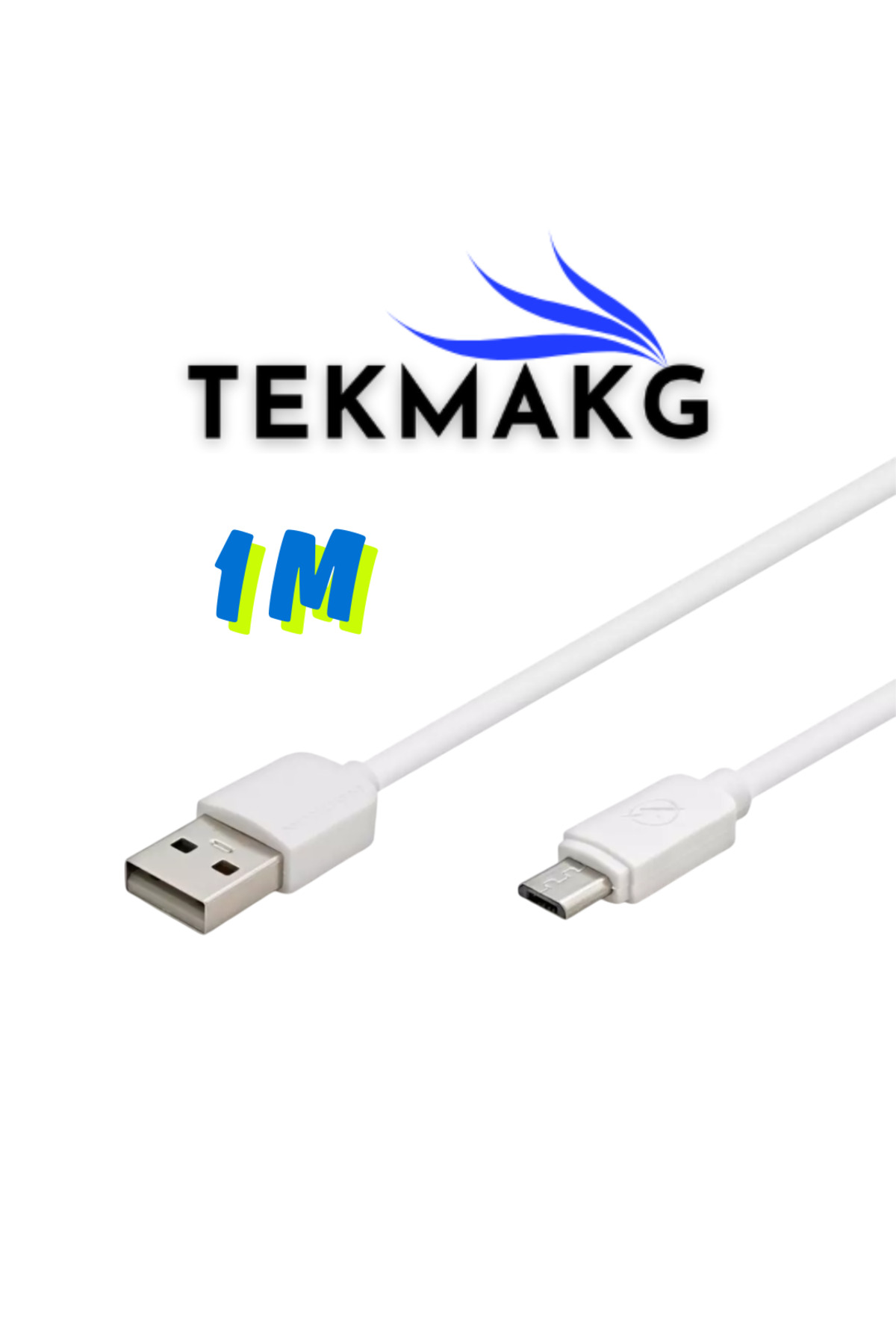 USB Micro to USB Kablo 1 Metre Beyaz | Şarj ve Veri Aktarımı