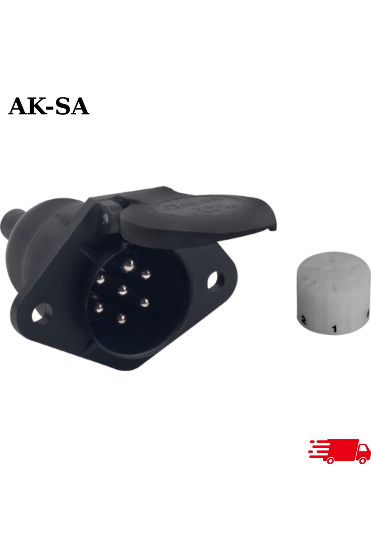 AK-SA GROUP 7'Lİ N TİPİ PLASTİK TIR RÖMORK PRİZİ (TERMİNALLİ ve KONNEKTÖRLÜ)