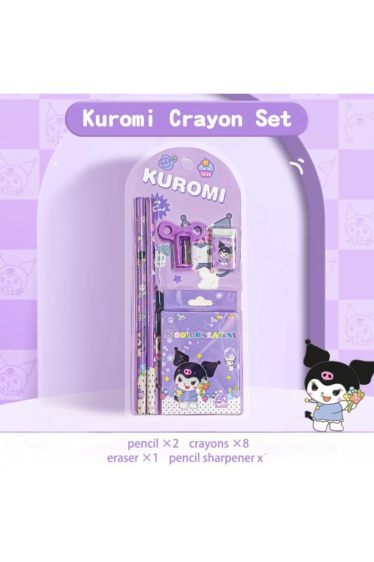Genel Markalar Sanrio Kuromi Cinnamoroll Kuromi Kırtasiye Seti 12