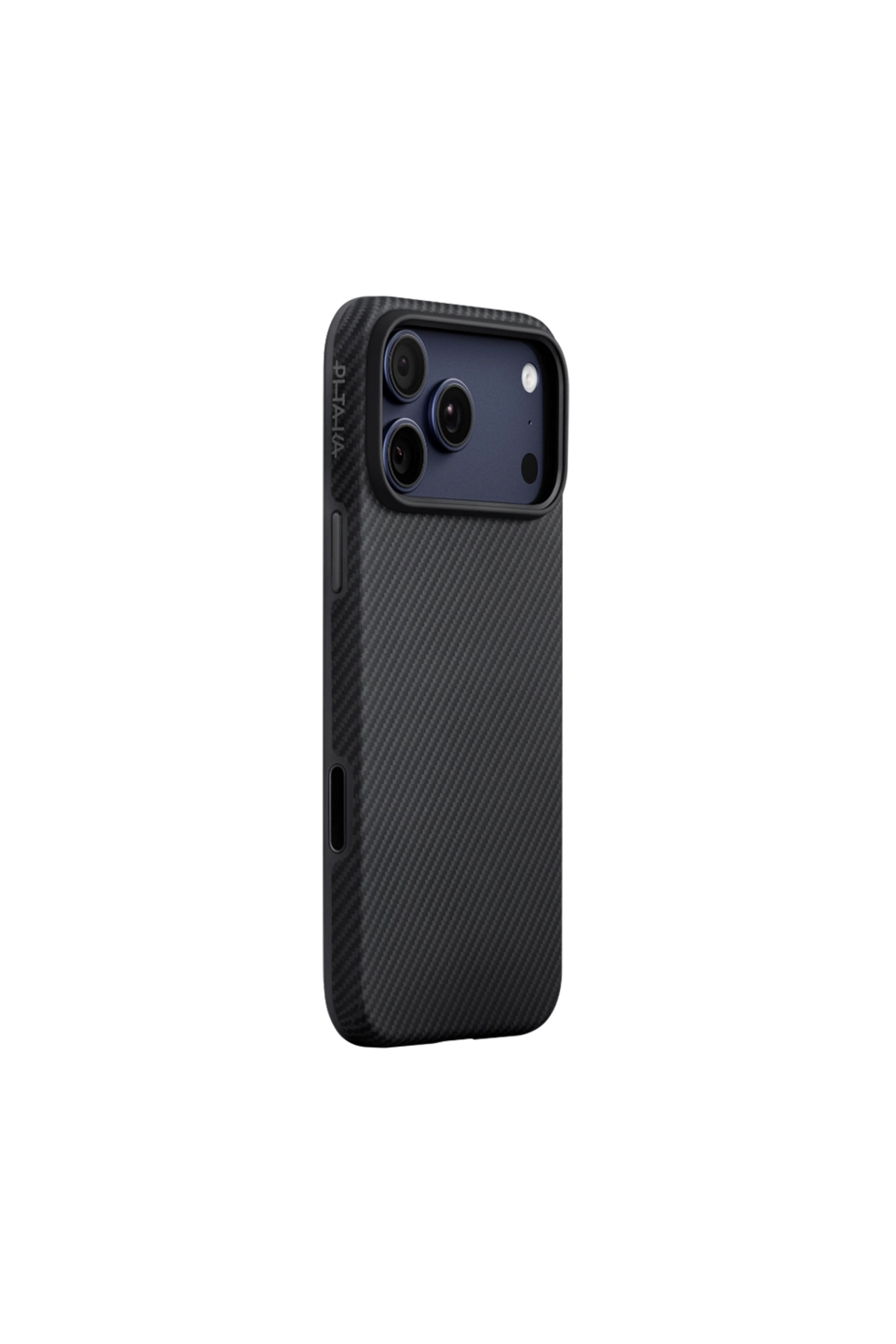 iPhone 17 Pro Max Uyumlu Magsafe Şarj Özellikli 1500D Aramid Fiber Military-Grade Classic Serisi Kılıf Siyah- Gri
