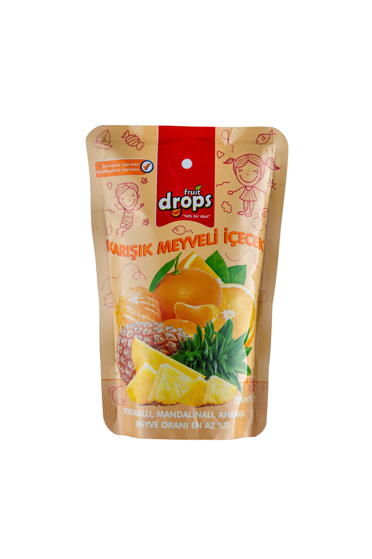 Fruit Drops Karışık Renkli Meyve Suyu 20x200ml - Fiyatı, Yorumları