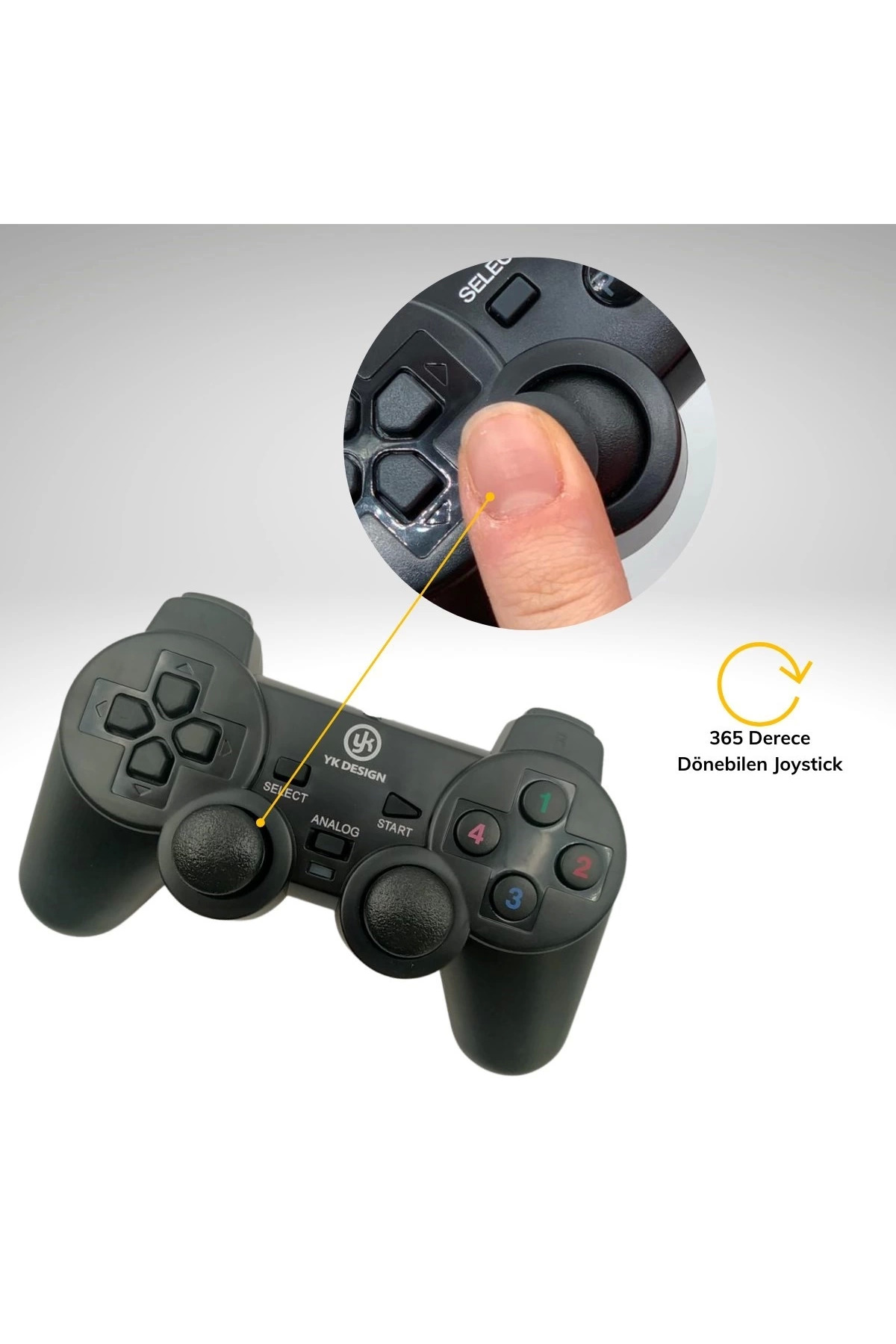 دسته بازی سیمی USB با لرزش دوگانه، سازگار با کامپیوتر