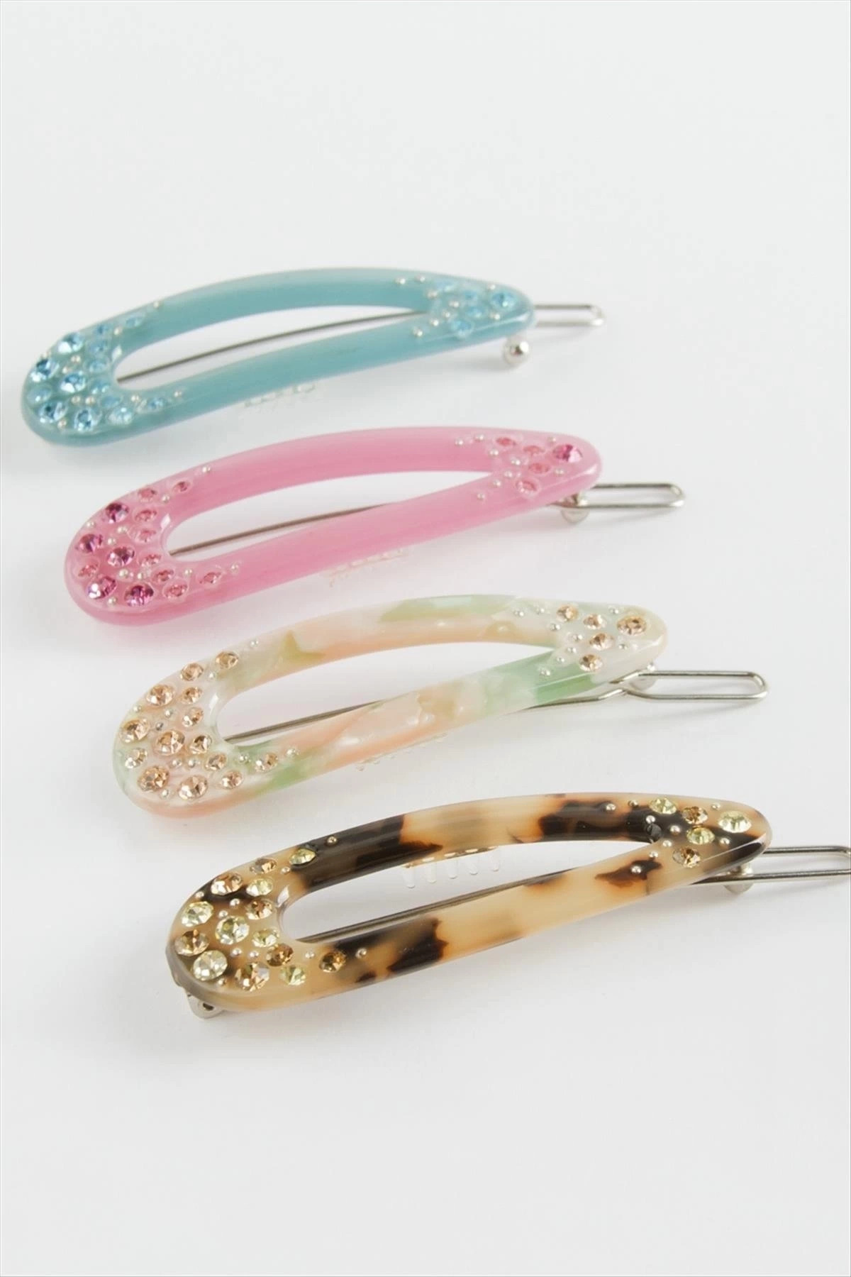 Glowify Store Oval Taşlı Klipsli Toka