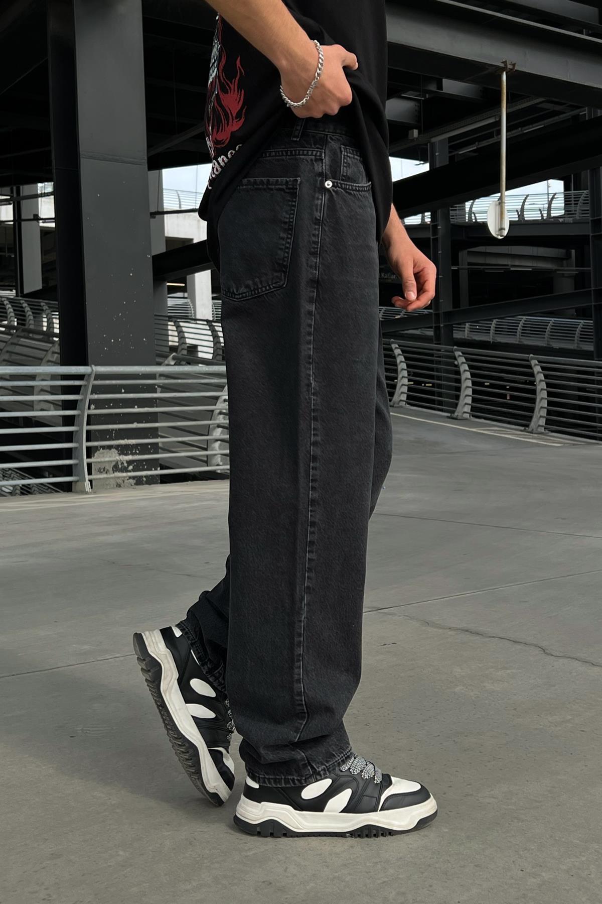Flaw Wear  Basic Baggy Jean Antrasit - Görsel 2