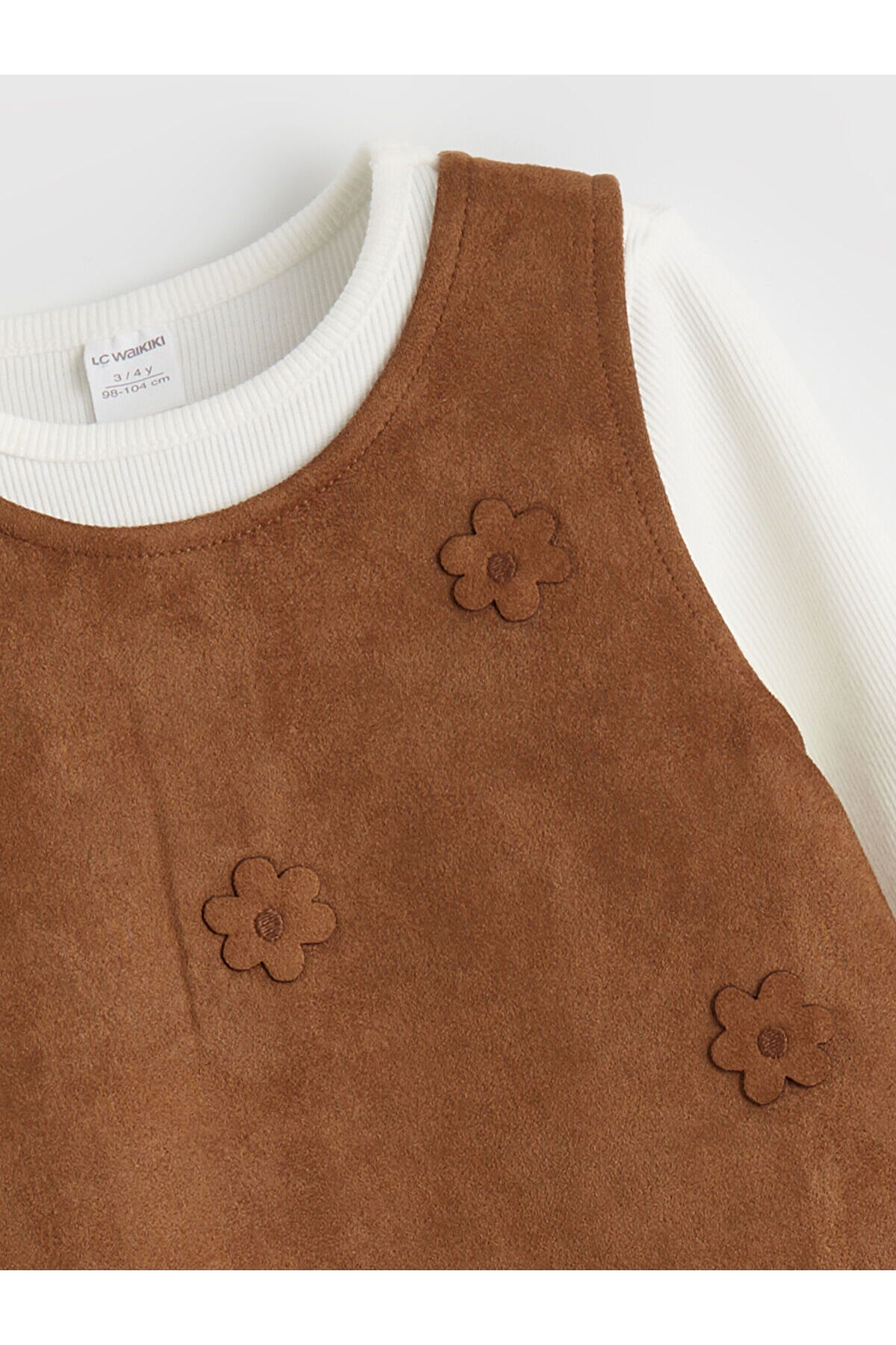 LC Waikiki Azestrend Yeni Sezon Bisiklet Yaka Çiçekli Kız Bebek Elbise ve Tişört fotoğrafı 2 (önizleme)