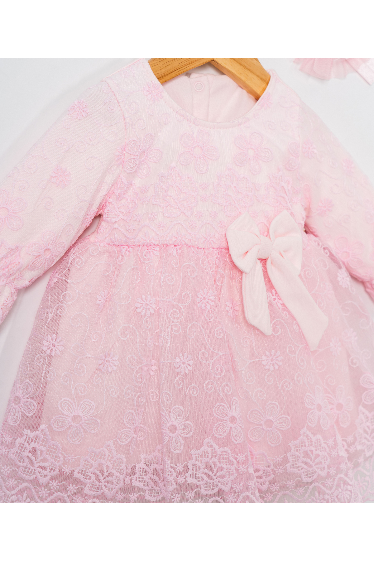 Miniday Baby Kız Bebek Mevlütlük Elbise Bandanalı Dantelli Yeni doğan Hastane çıkışı Gelinlik Abiye Mevlitlik 31 fotoğrafı 7 (önizleme)