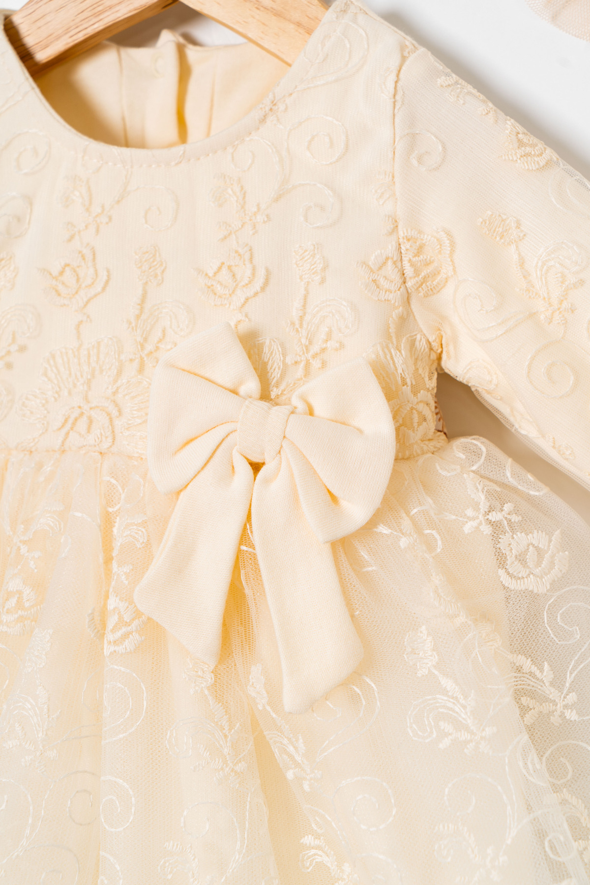 Miniday Baby Kız Bebek Mevlütlük Elbise Bandanalı Dantelli Yeni doğan Hastane çıkışı Gelinlik Abiye Mevlitlik 31 fotoğrafı 2 (önizleme)