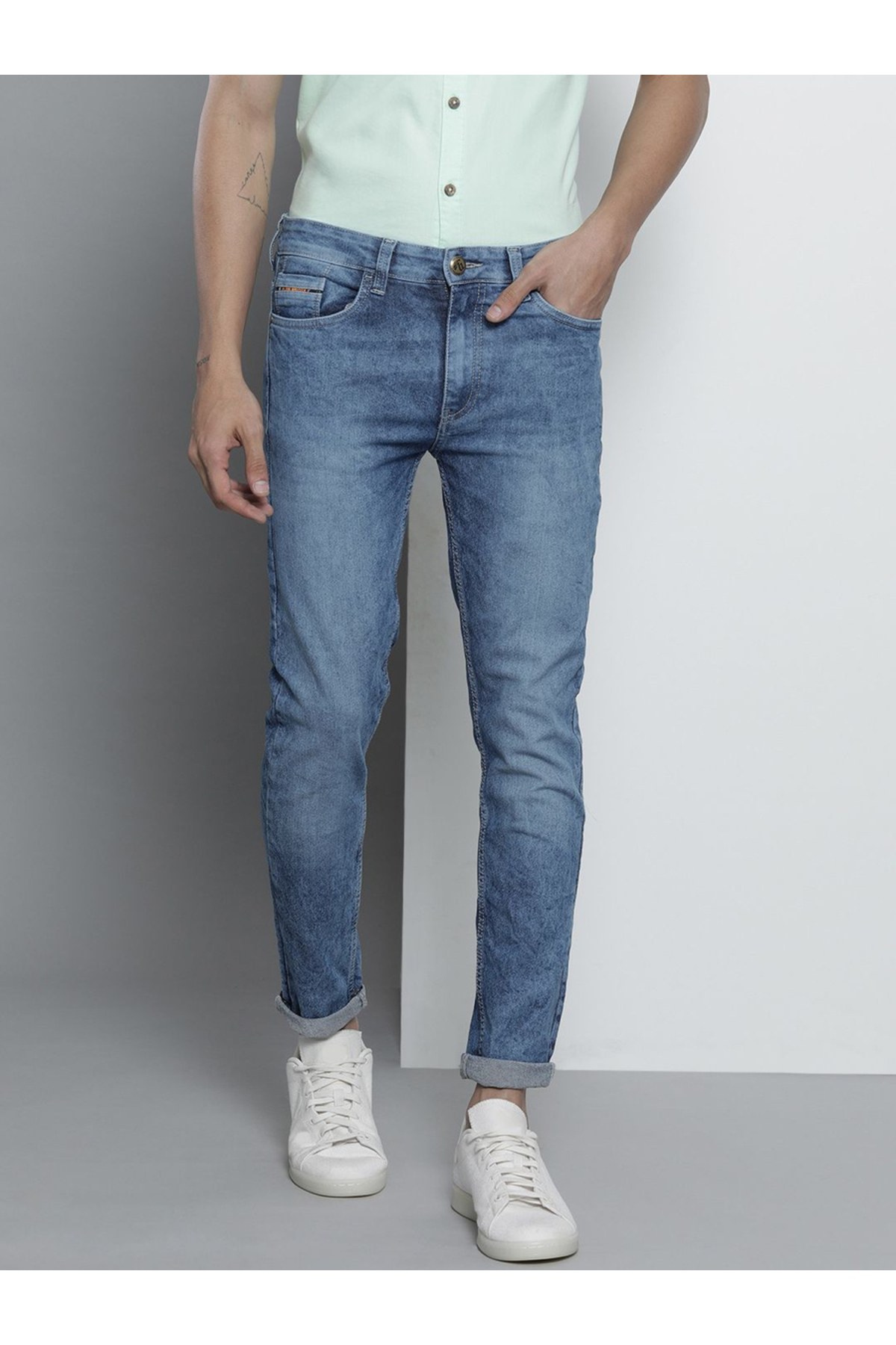The Indian Garage Co By Styli Men Mid Rise Slim Fit Jeans