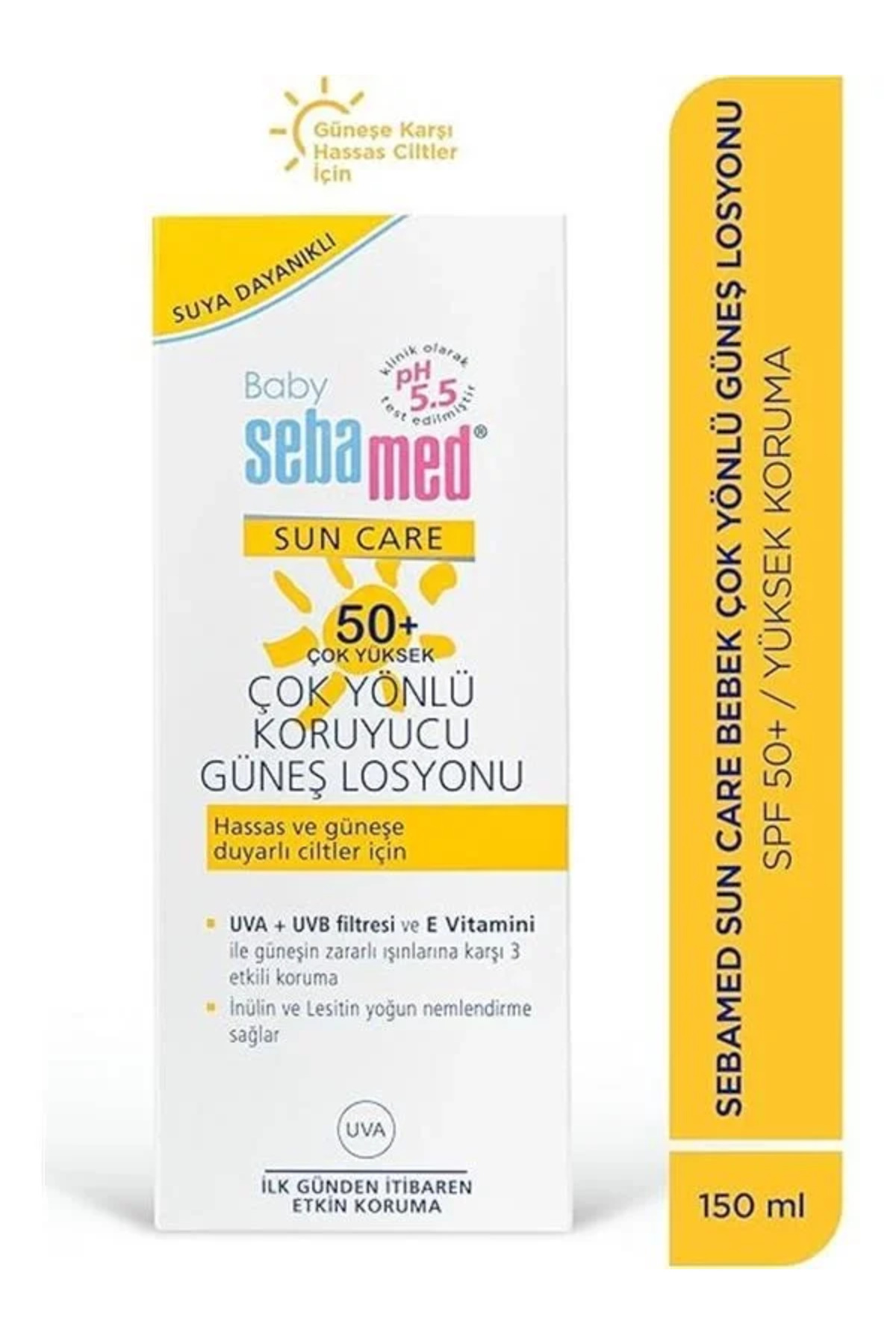 Baby SPF 50+ UVA - UVB Filtresi ve E Vitamini Etkili Çok Yönlü Koruyucu Çocuk Güneş Losyonu — sdecskTM682ZB00UZ938C8 — تصویر 2 از 5