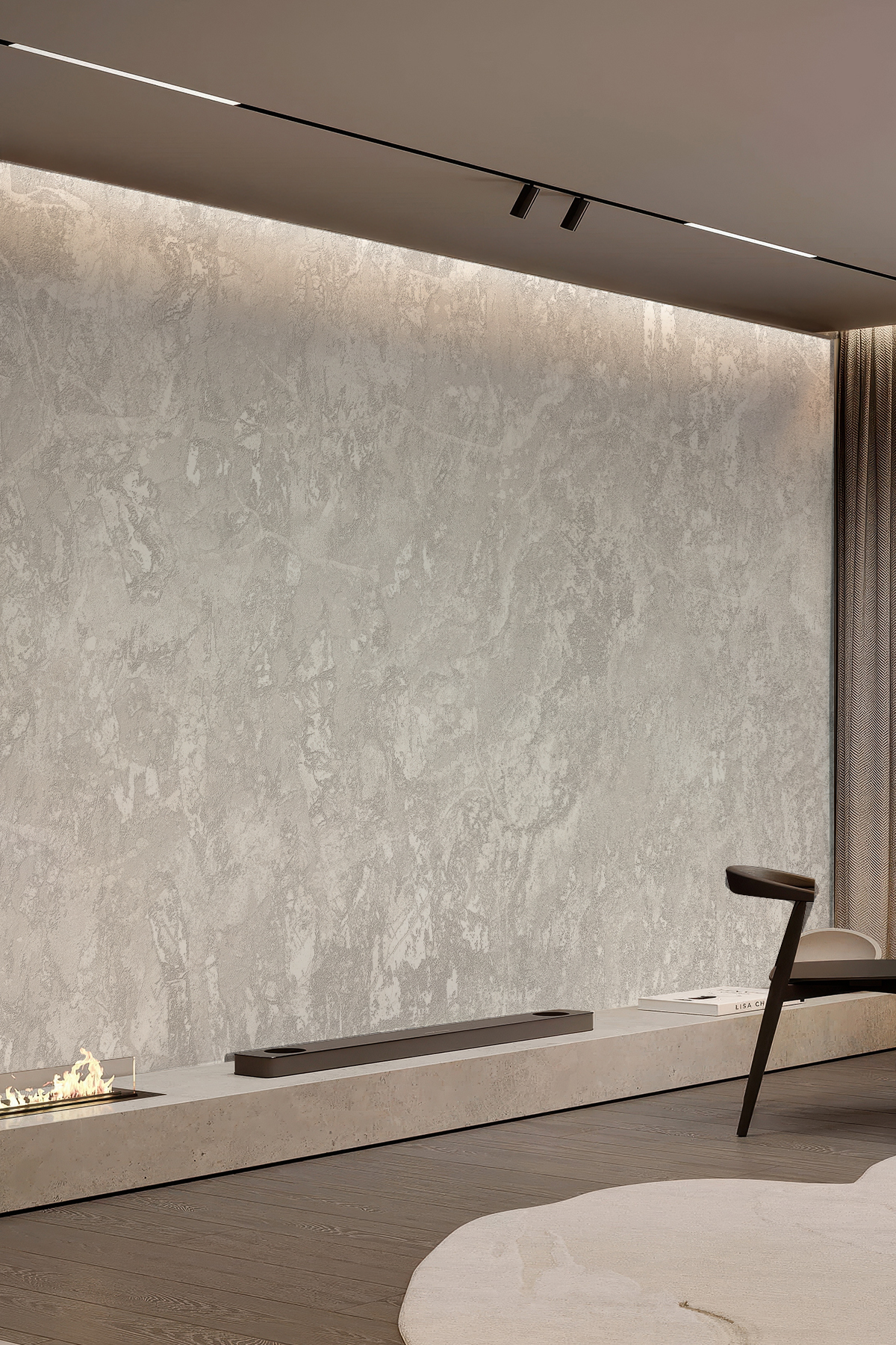 Soft Marble Effect One Piece Textile Wallpaper