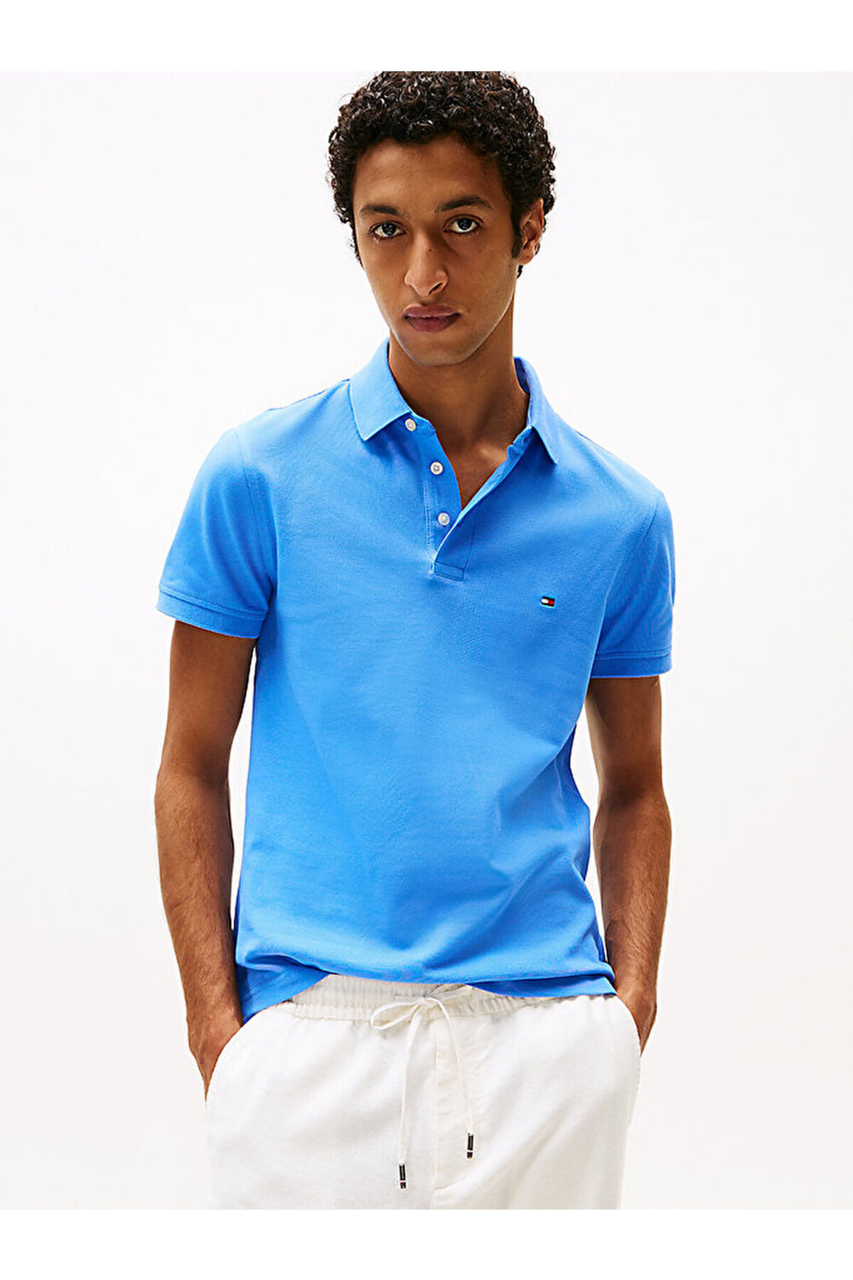 تامی هیلفیگر تی‌شرت پولو اسلیم مردانه مدل ۱۹۸۵