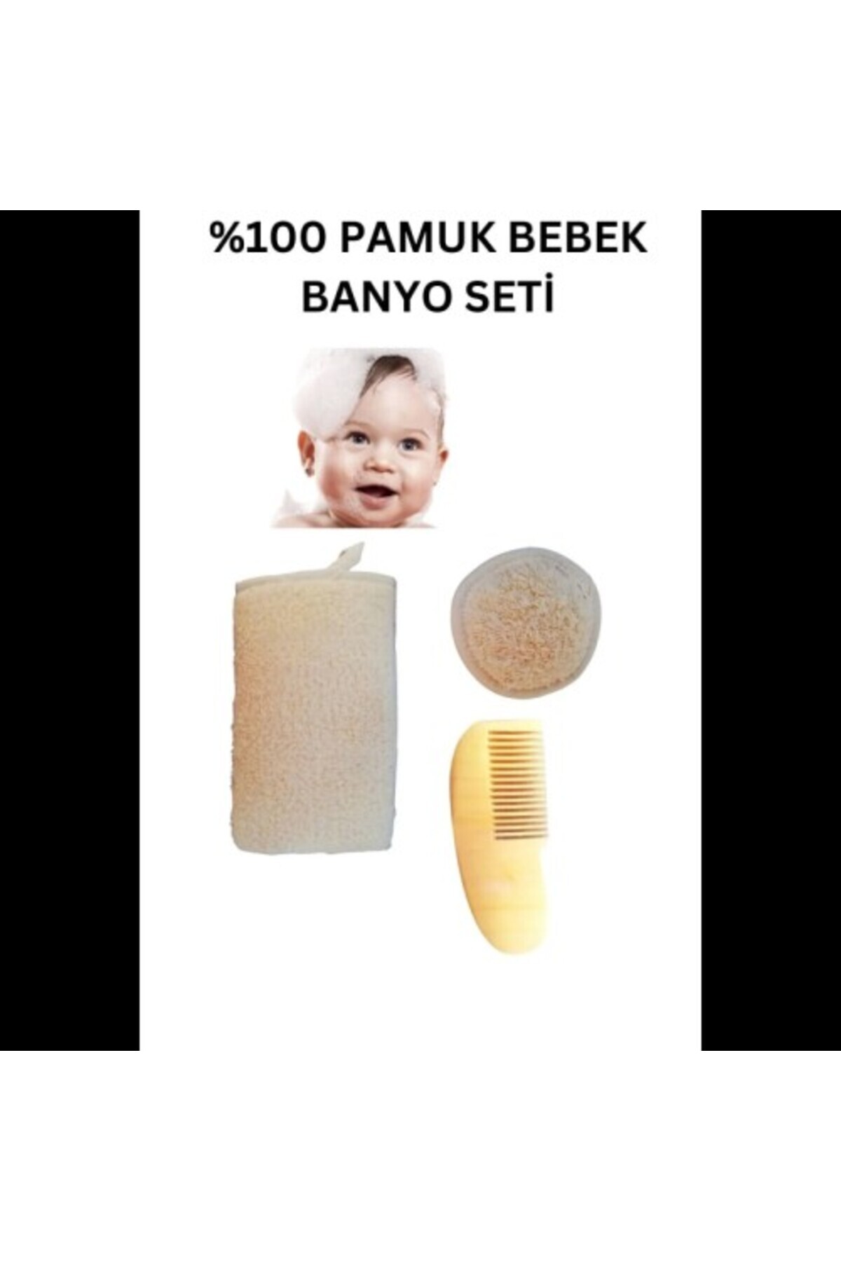 MEHMET TİC %100 Pamuk Bebek Banyo Seti