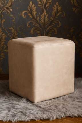 aslandecor Soho Kumaş Kare Puf 40×40×45 cm – Dekoratif Oturma Makyaj Pufu Yuv...