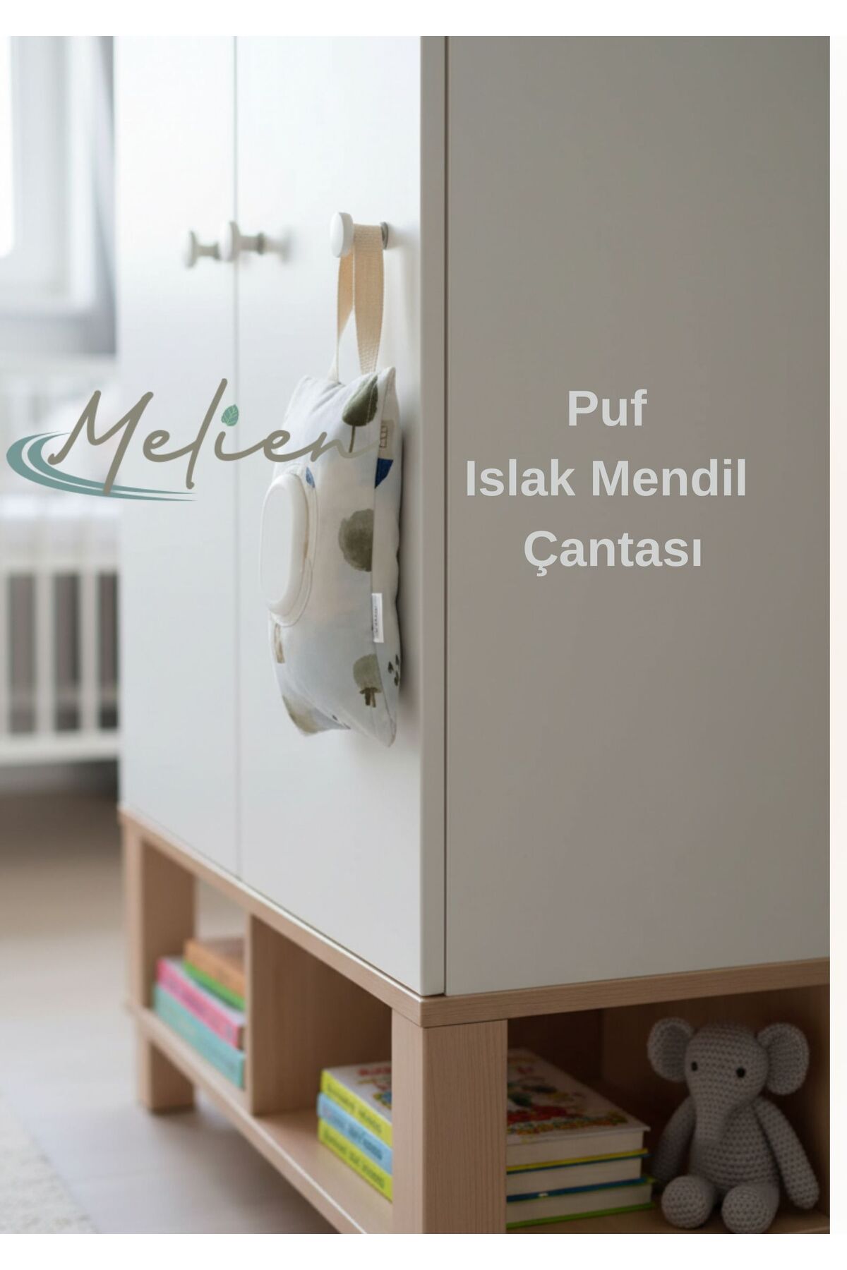 Melien Islak Mendil Saklama Çantası Arabada İşte Evde Seyahatte Kampta Bebek Arabasında Islak Mendil Kutusu fotoğrafı 6 (önizleme)