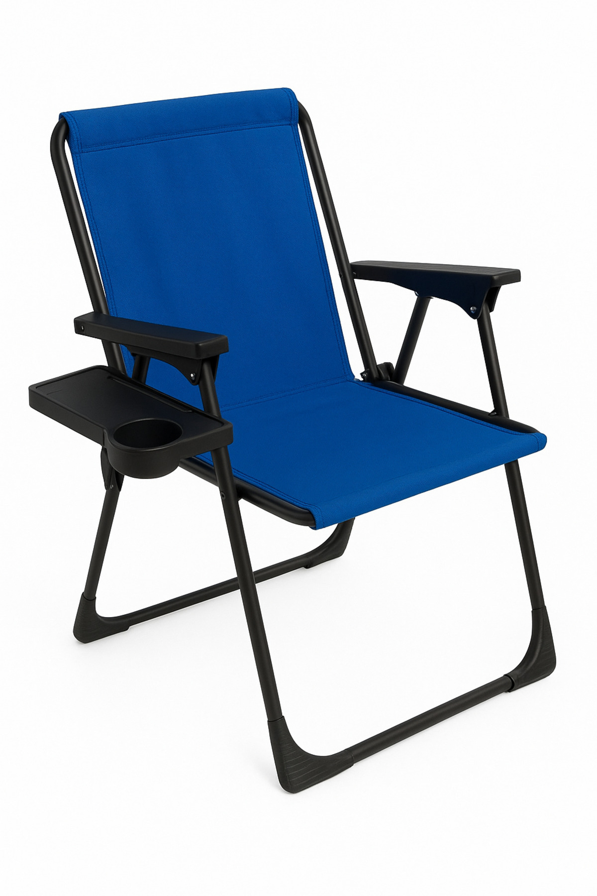 PLUSKIT Kamp Sandalyesi Katlanır Piknik Sandalye oval Bardaklıklı