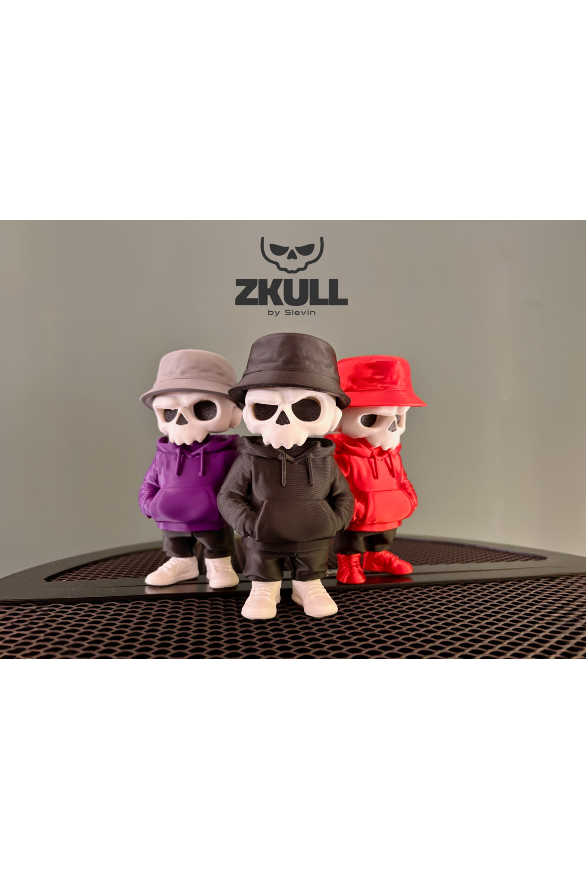 Urban Ghost Çok Parçalı Kafatası Figürü – 3D Baskı Koleksiyon ve Dekoratif Biblo (19 cm)