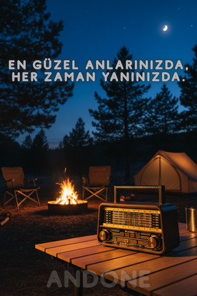 Andone Nostaljik Ahşap Görünümlü Bluetoothlu Radyo SD Kart Ve USB Özellikli M...