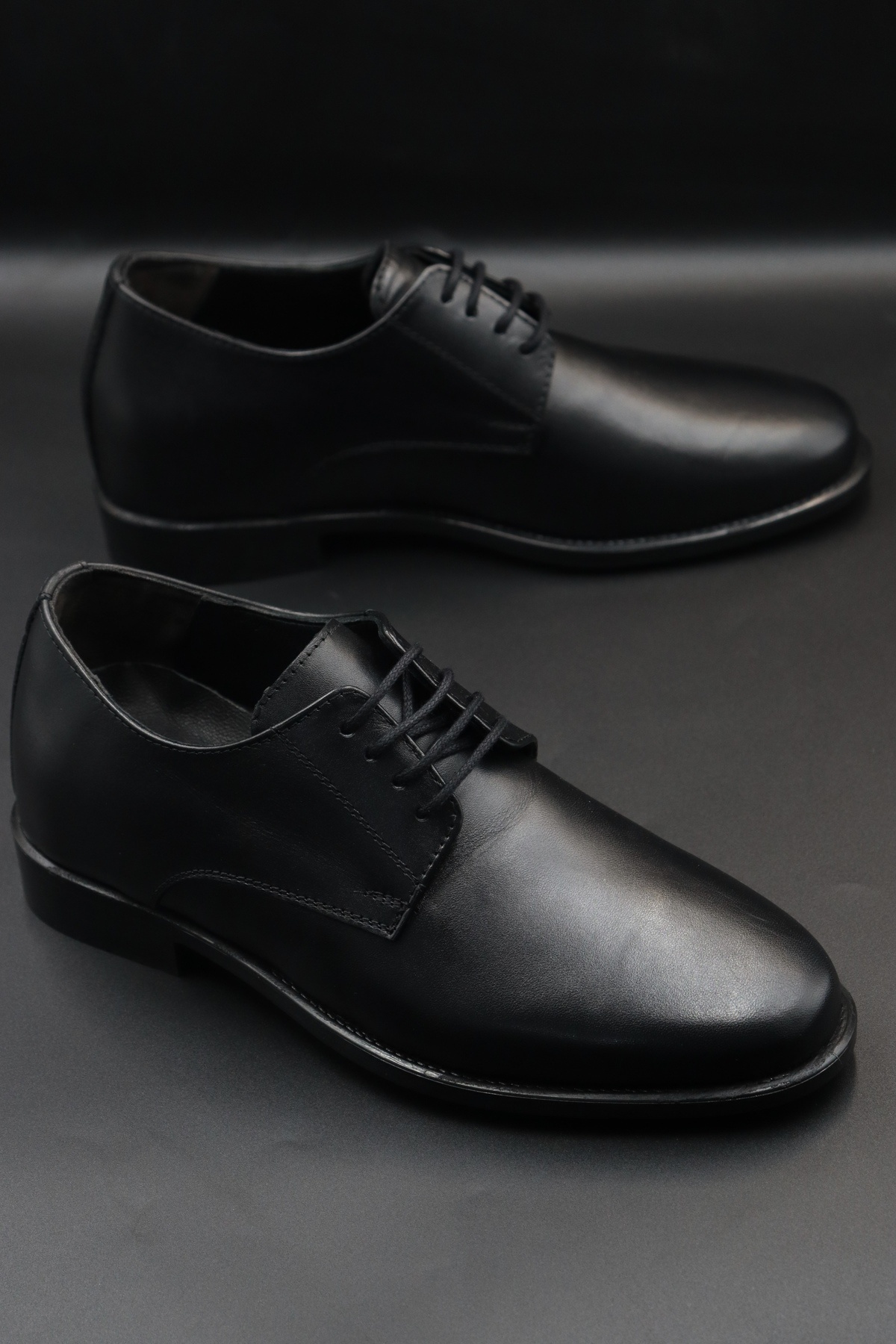 DUMMET  Gizli Topuk Hakiki Deri Klasik Ayakkabı | +7 cm Boy Uzatan Damatlık Klasik Ayakkabı - Görsel 3