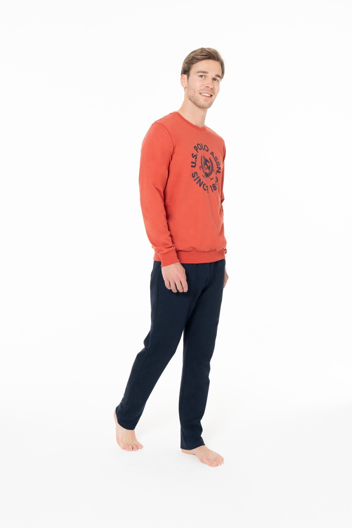 ست پیژامه و لباس خواب مردانه یقه گرد | یو اس پولو U.S. Polo Assn. USP18940 TR - تصویر 2