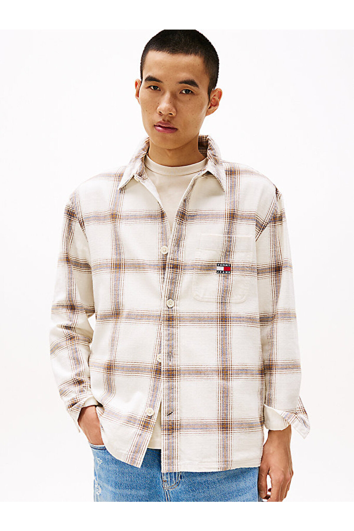 تامی هیلفیگر پیراهن چهارخانه نخی مردانه TJM