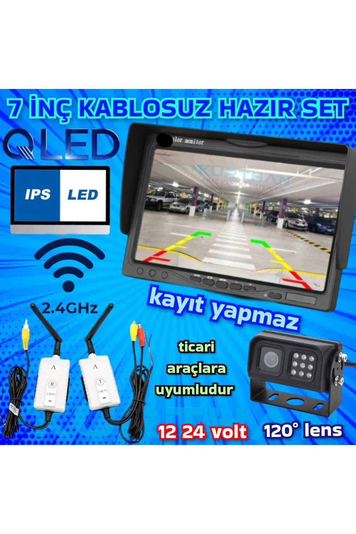 Twogo XK KABLOSUZ LEDLİ METAL KAMERA 7 İNÇ MONİTÖR KAYIT YAPMAZ 12 24 V