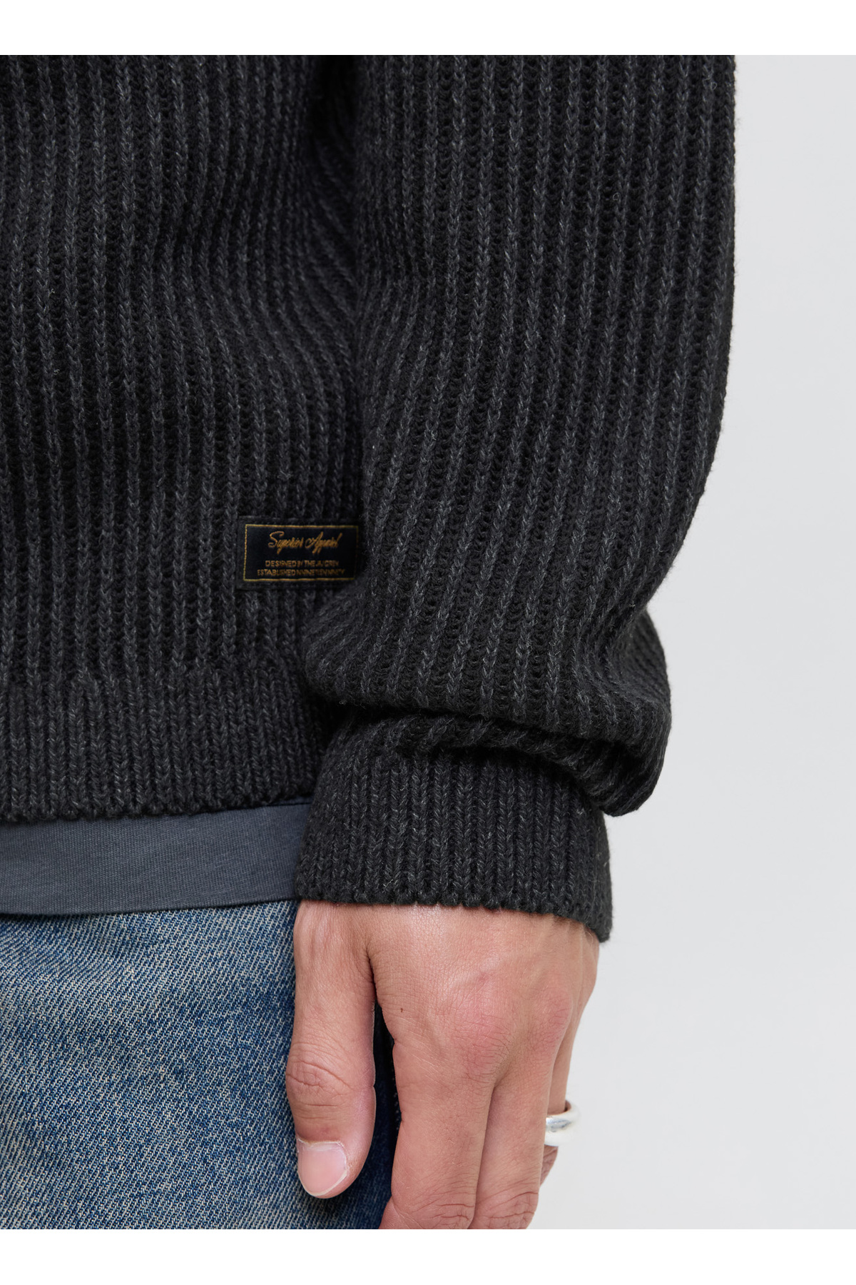 ژاکت کشی مردانه راسته آستین استاندارد | جک اند جونز Jack & Jones 12278816 - تصویر 5