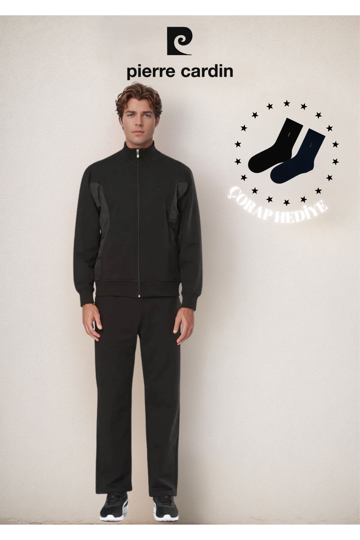 ست گرمکن ـ سویشرت و شلوار ورزشی مردانه راسته فاق نرمال آستین بلند | پیر کاردین Pierre Cardin OL.PC.7000.001 - تصویر 2