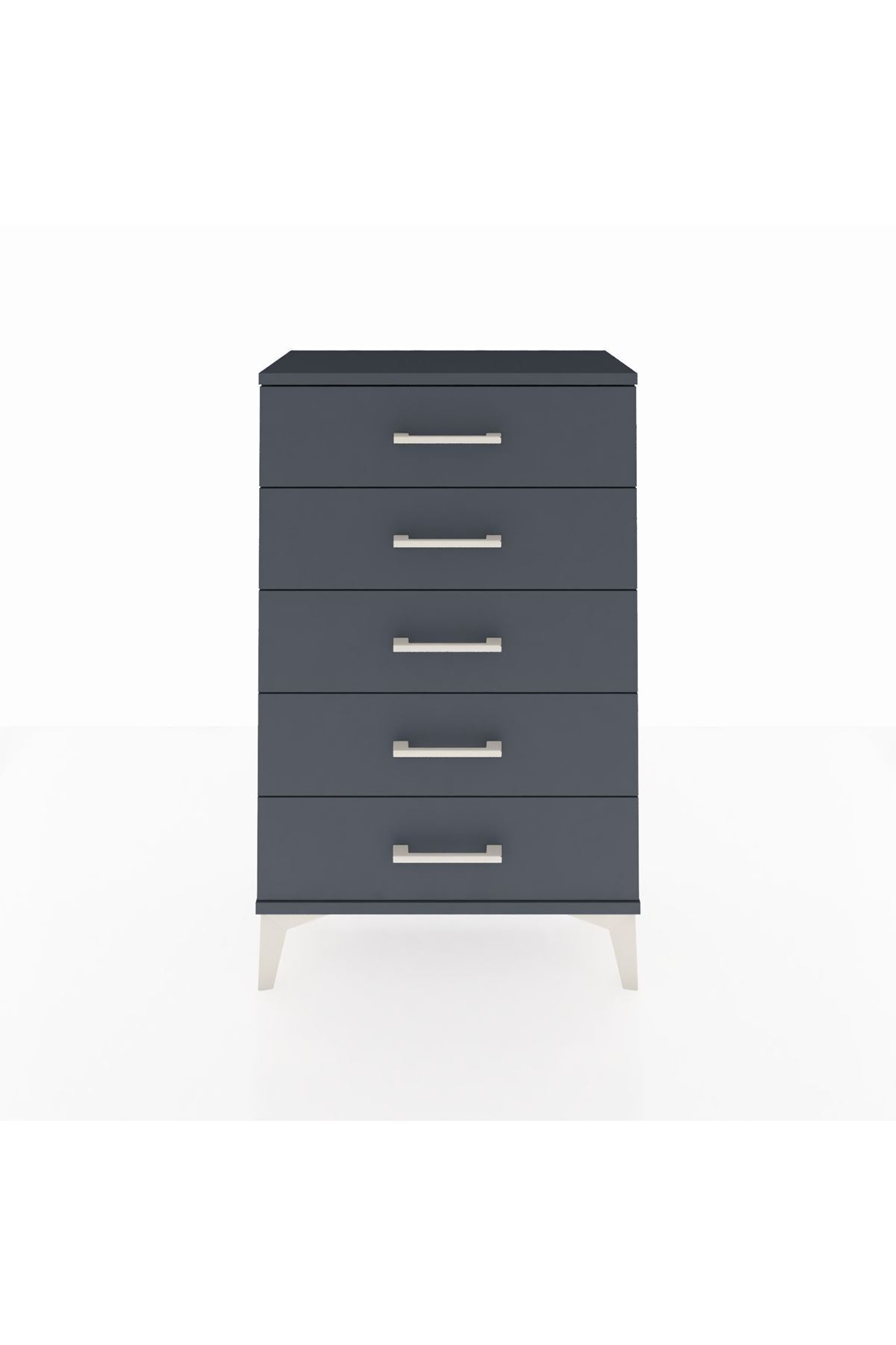 Dienni Arges Komodin 5 Çekmeceli 60x30x96 Antrasit-Antrasit