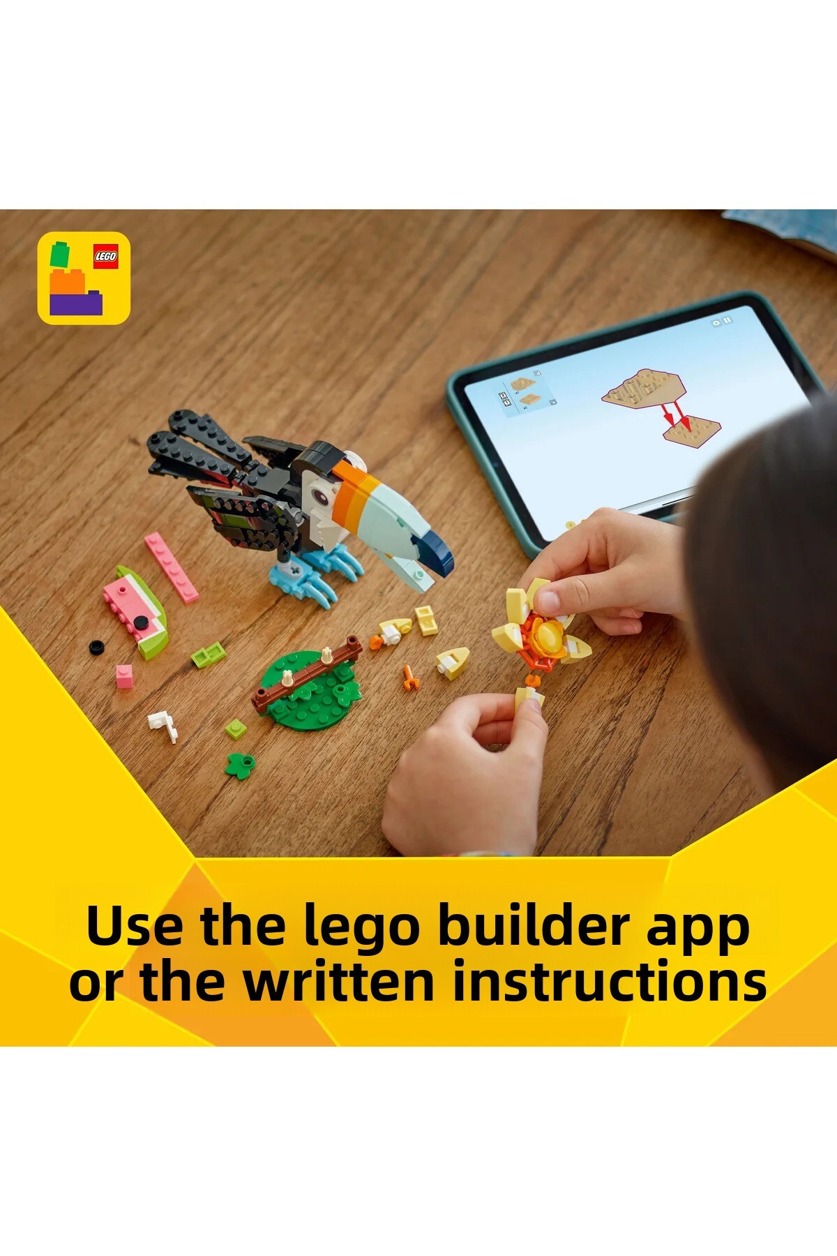 ® کریِیتور ۳ در ۱ حیوانات وحشی: طوطی توکان گرمسیری ۳۱۱۷۳ – مجموعه ساختنی اسباببازی ۷ سال به بالا (۲۲۵ قطعه)