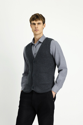 Kiğılı V Yaka Triko Yelek