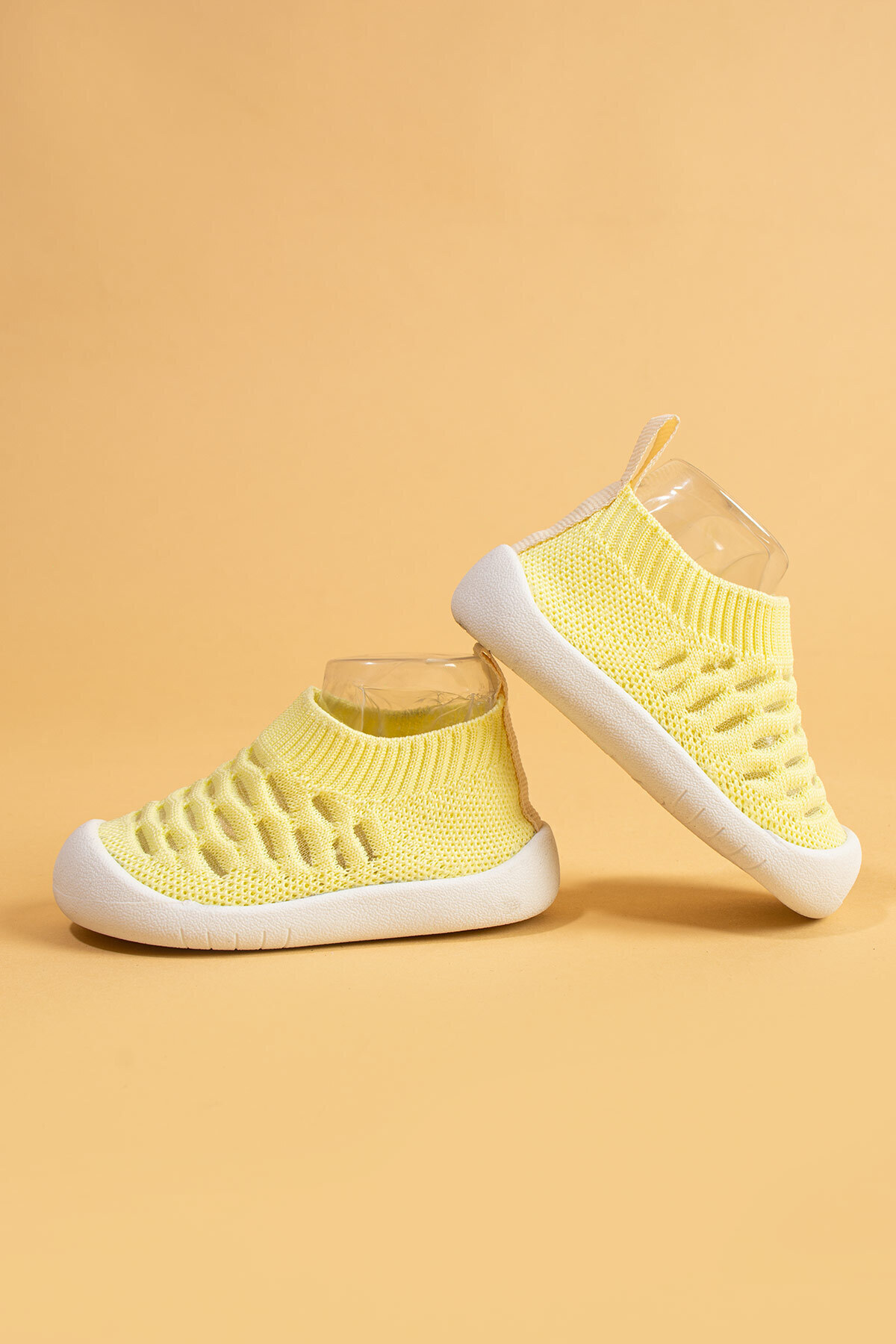Mumenim Hobyo Unisex Çocuk&bebek Esnek, Kaymaz Ortopedik Taban Sarı Ilk Adım Ayakkabısı fotoğrafı 3 (önizleme)