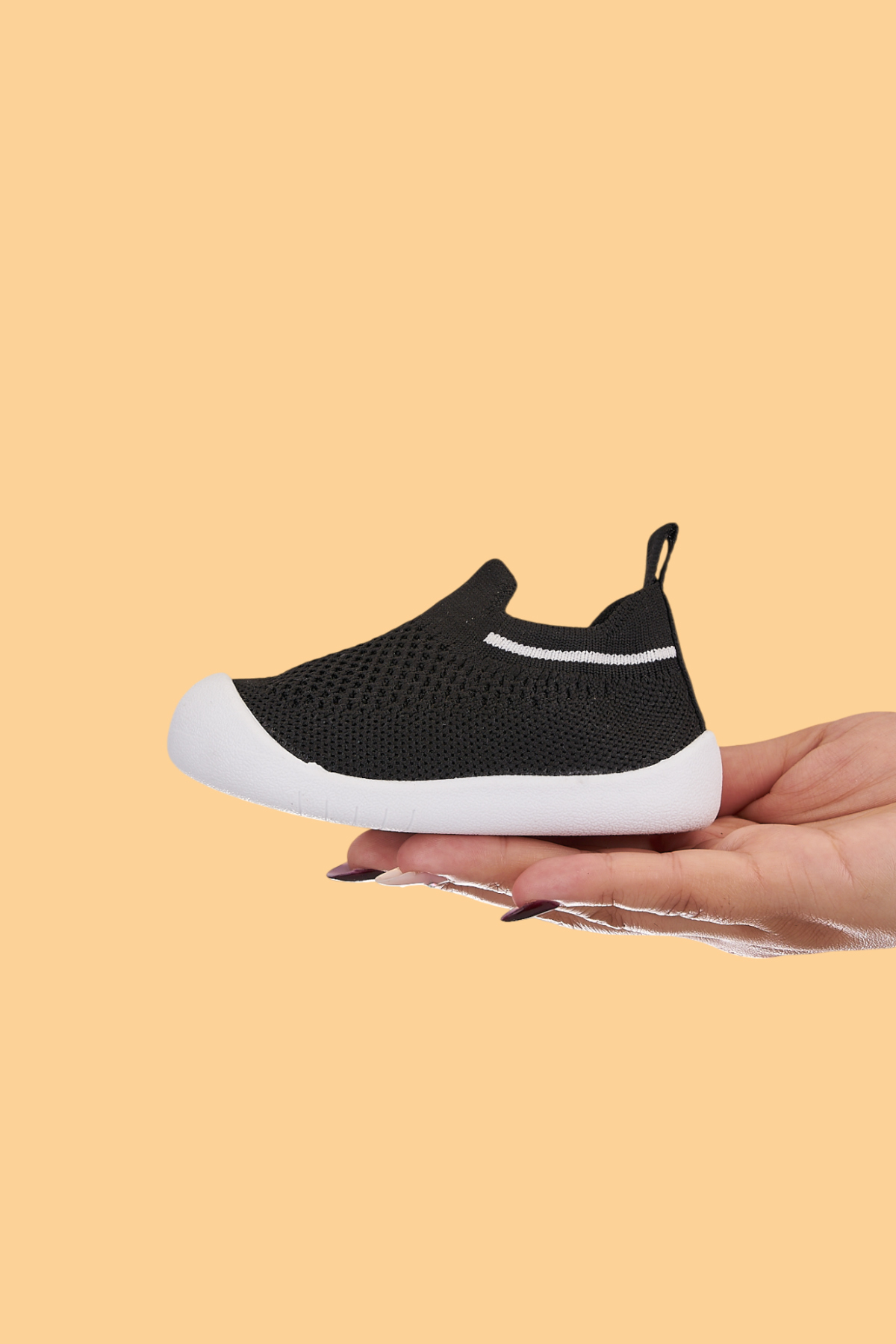 Mumenim Laaleys Erkek Bebek&çocuk Kaymaz Ortopedik Taban Siyah Ilk Adım Ayakkabısı/spor Sneaker fotoğrafı 4 (önizleme)