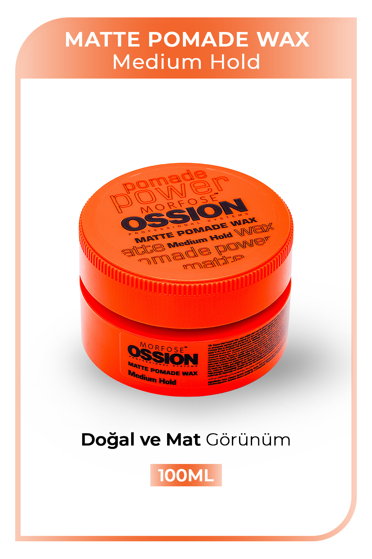 Ossion Wax 100 Ml Matte Pomade