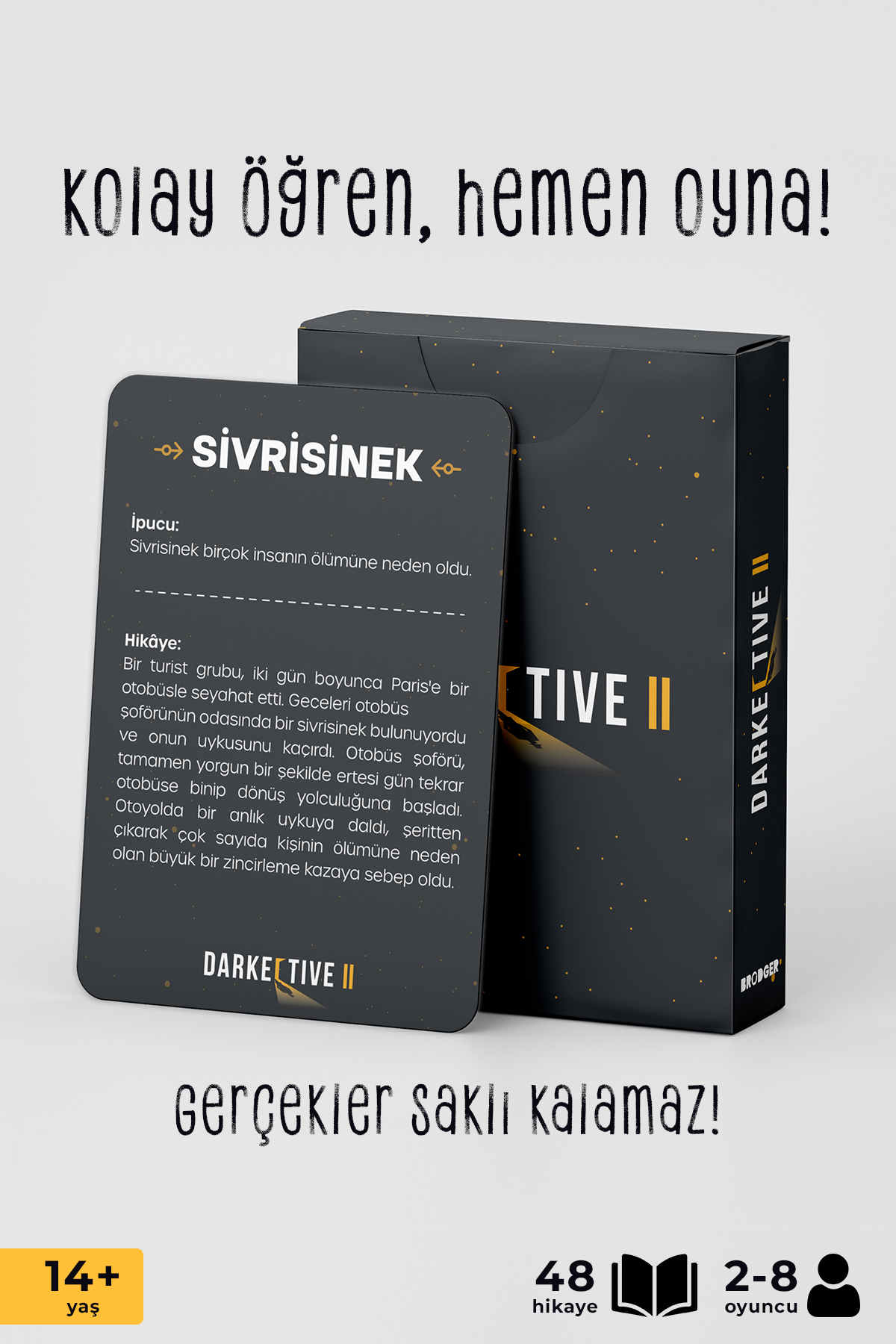 Brodger Darkective 2 Dedektiflik Oyunu-Evet Hayır Oyunu-Dedektif Oyunu-Zeka Oyunu-Kutu Oyunu-Kart Oyunu fotoğrafı 2 (önizleme)