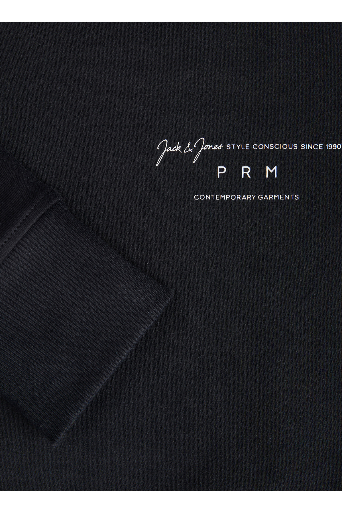 جک اند جونز سویشرت مردانه یقه ایستاده مشکی JPRBLASANCHEZ BRANDING SWEAT CREW N