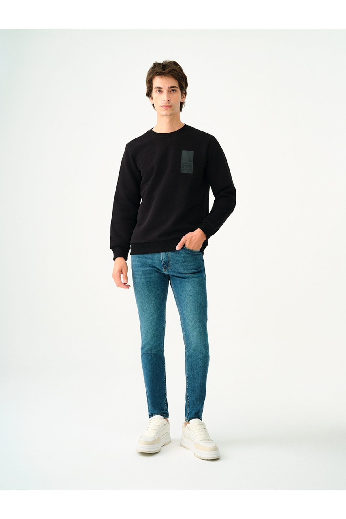 Regular Fit Erkek Sweatshirt — مشکی LF2034185_Q1.V1_BLK — تصویر 2 از 5