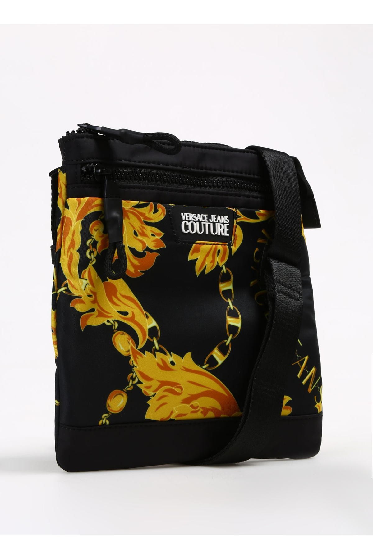 ♂♀新品・ウエストバッグ【Versace Jeans Couture】黒黄白 VERSACE JEANS COUTURE ヴェルサーチ バッグ ウエストポーチ ウエスト